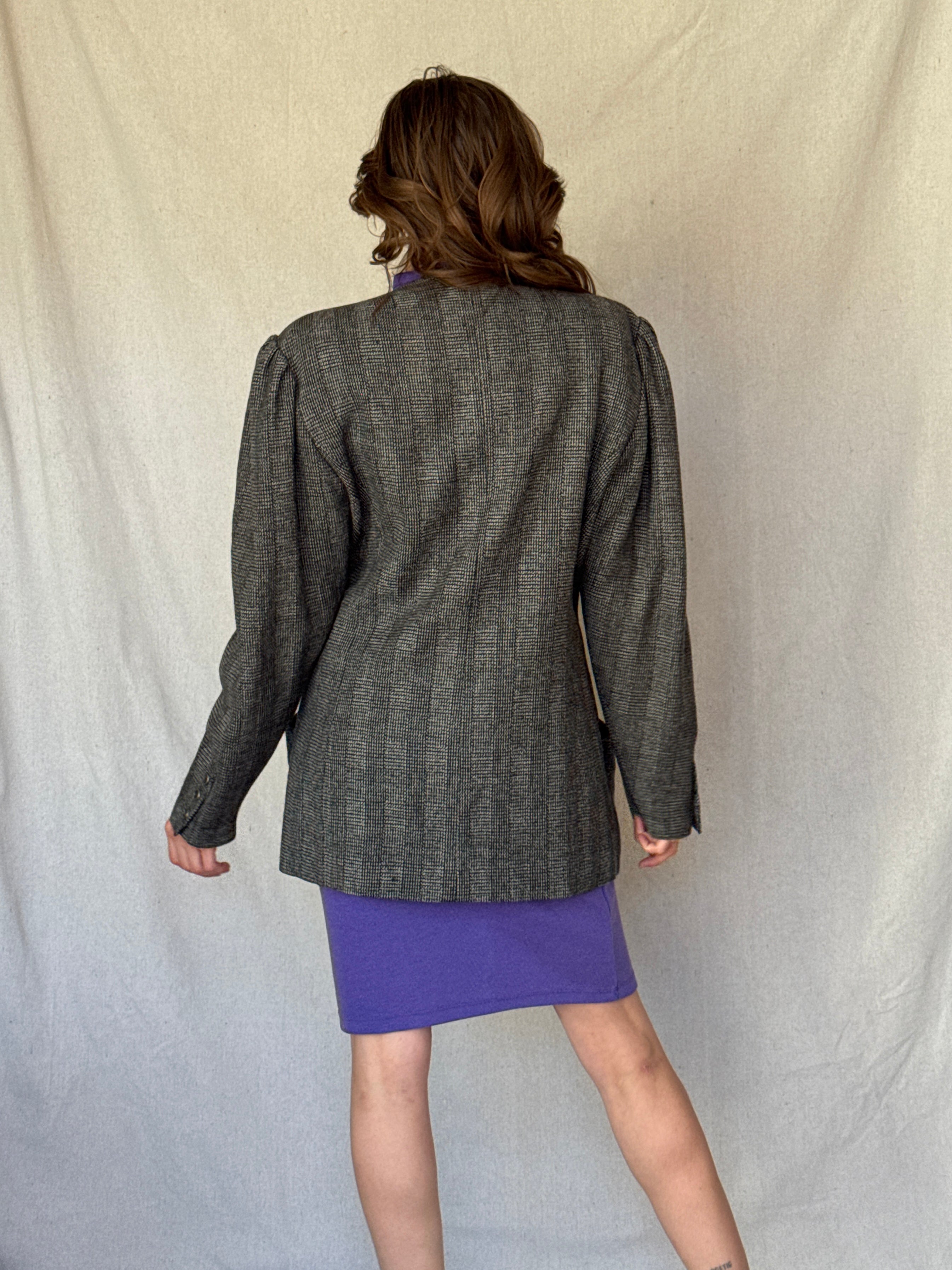 80s Ungaro Black Wool Blazer