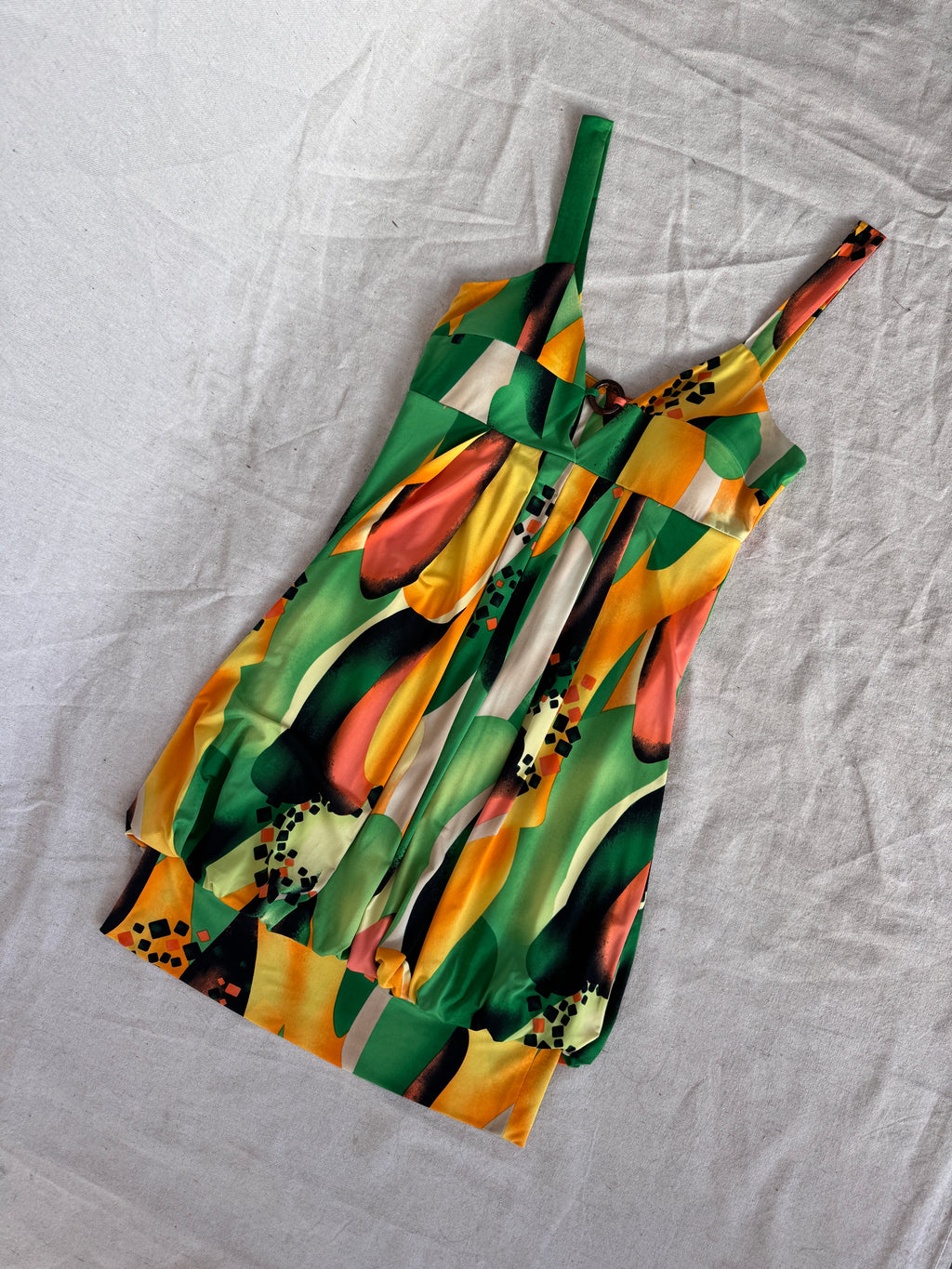 Y2K Green Mini Bubble Club Dress