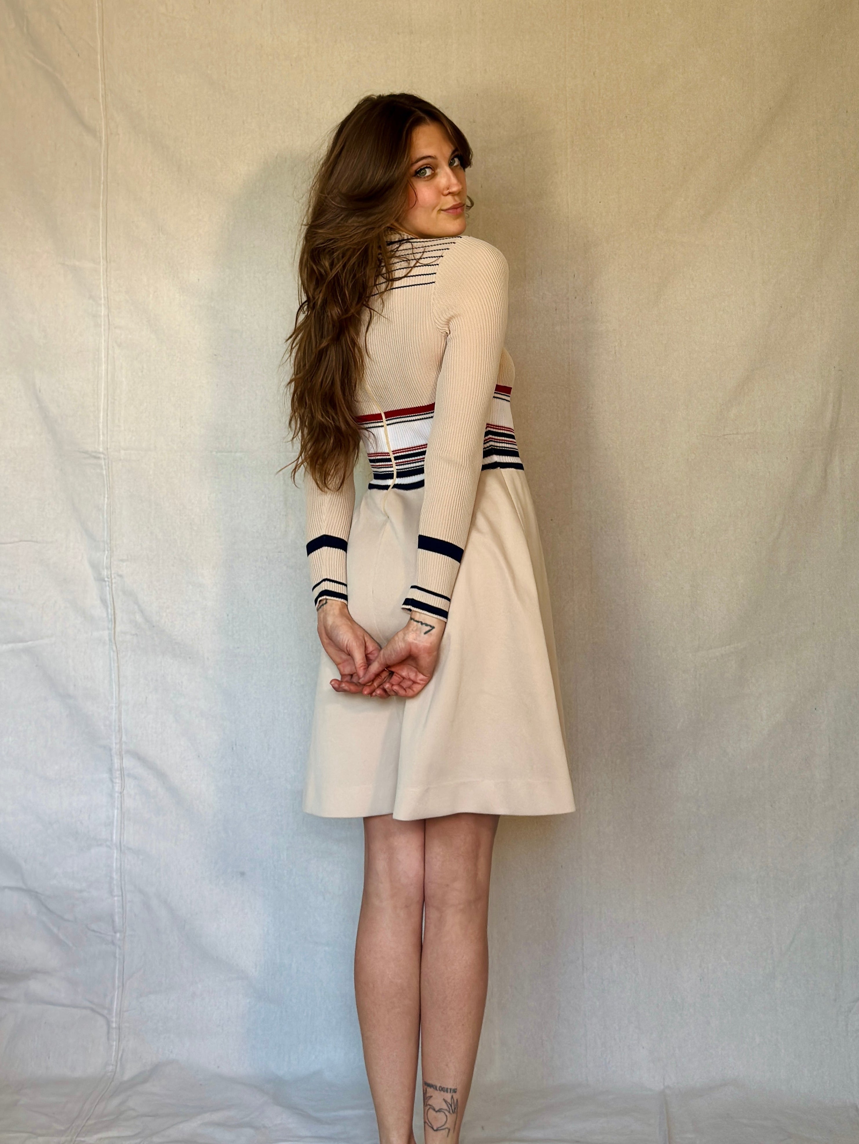 70s Roncelli Ribbed Sweater Dress