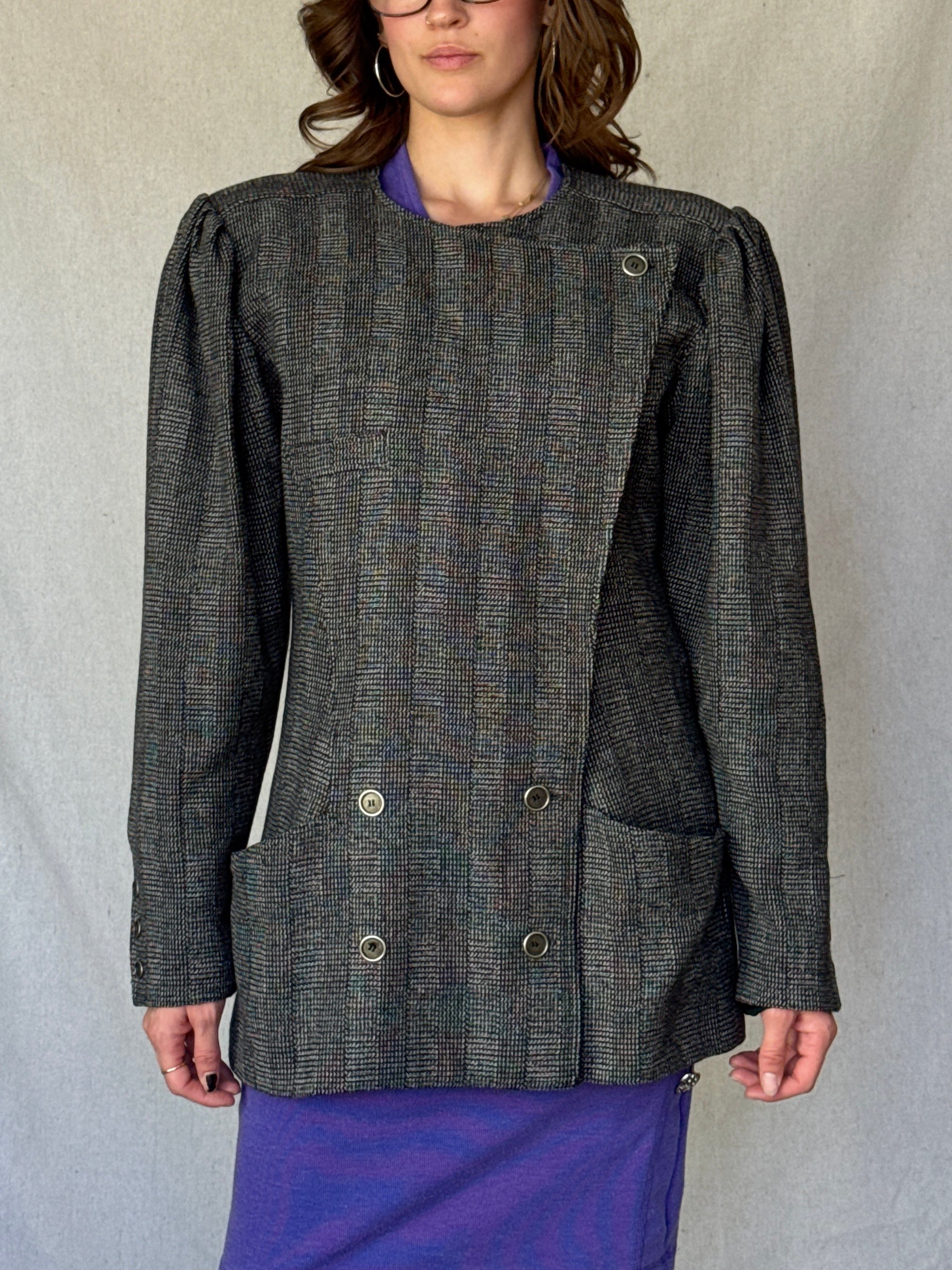 80s Ungaro Black Wool Blazer