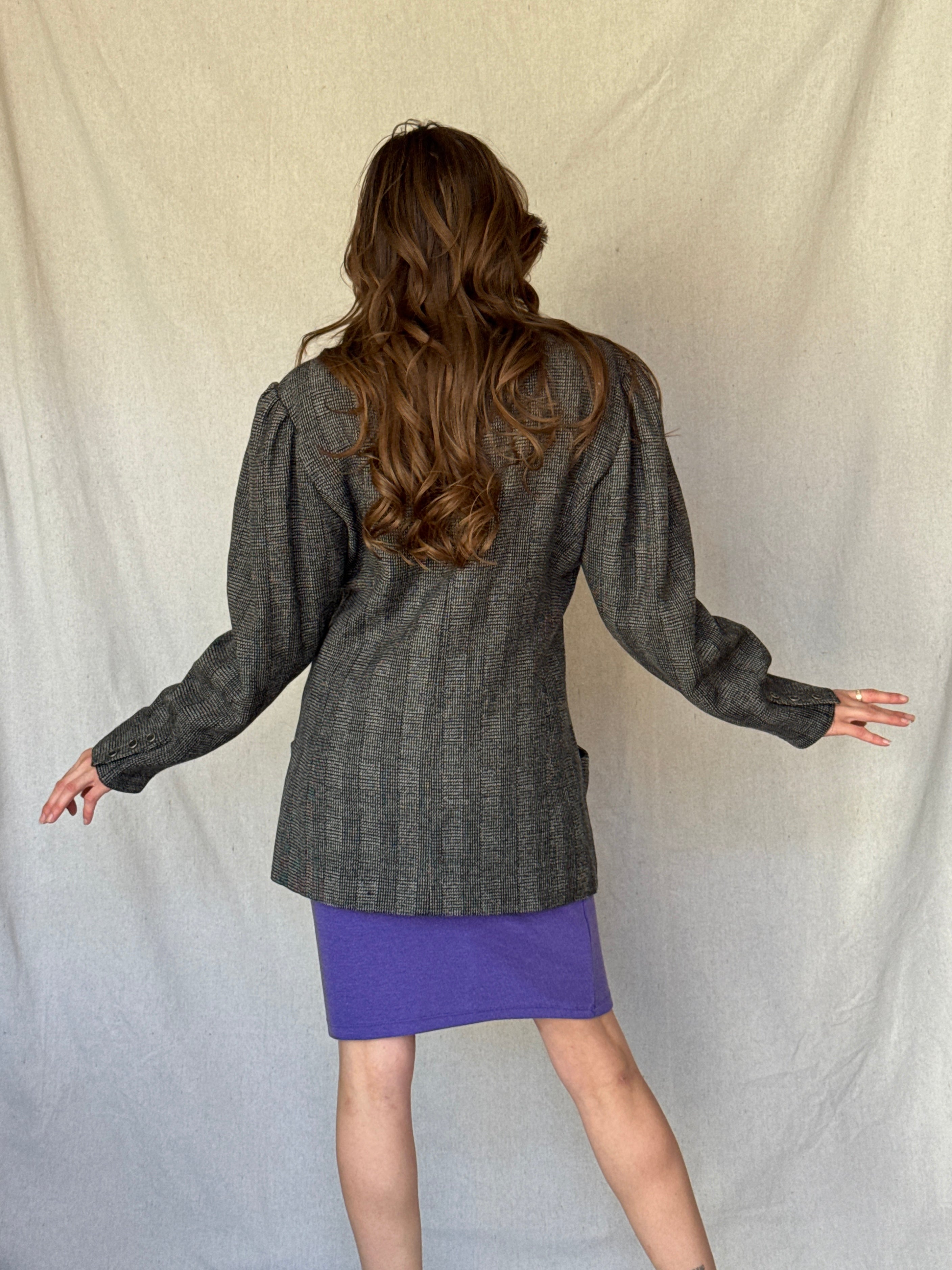 80s Ungaro Black Wool Blazer