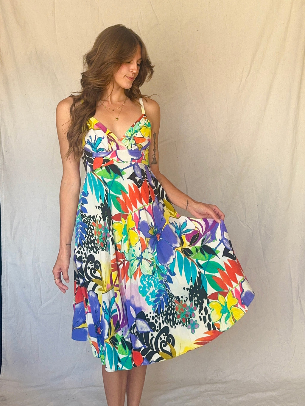 80s Hawaiian Print Strappy Jams World Sundress