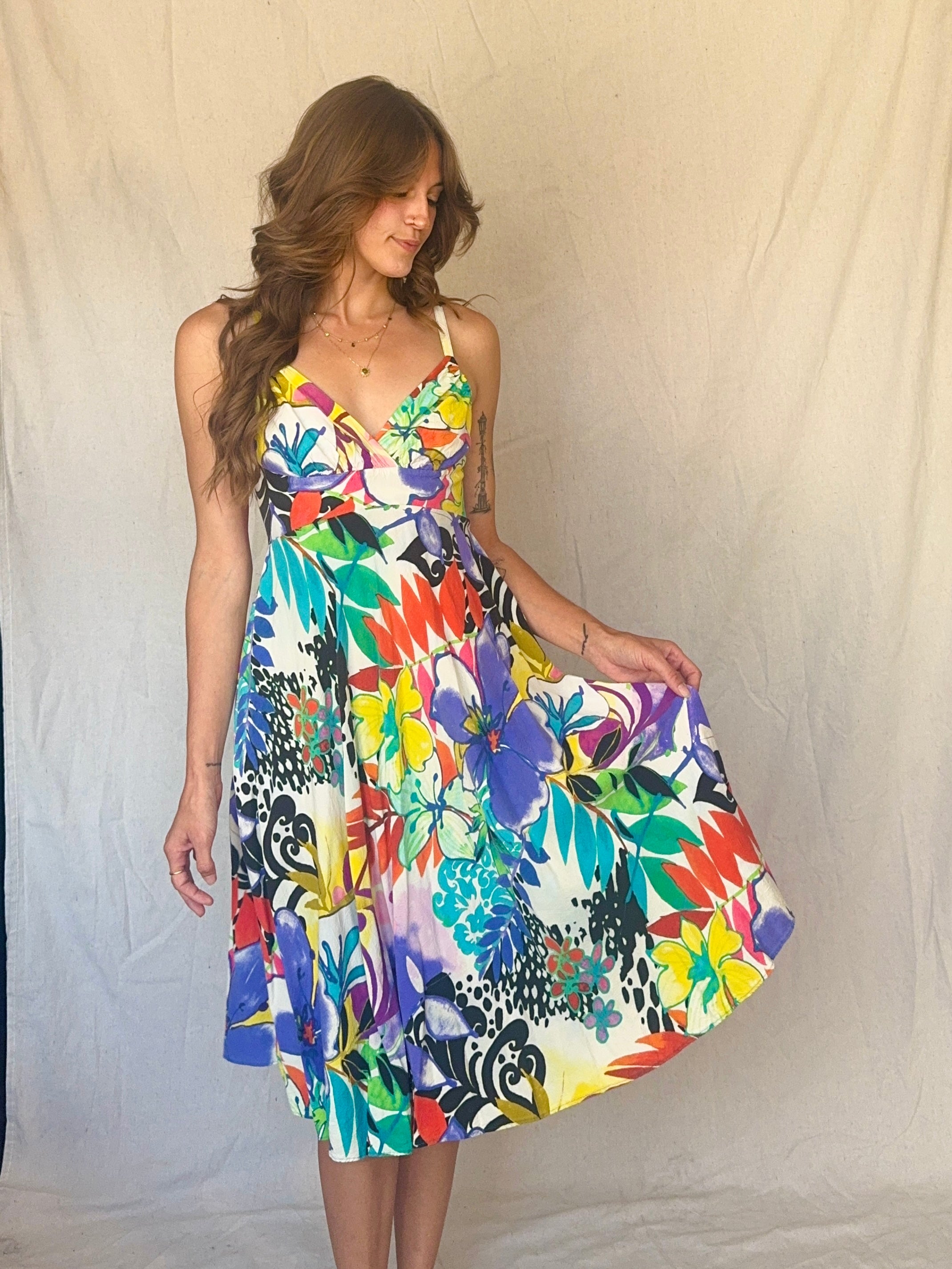 80s Hawaiian Print Strappy Jams World Sundress