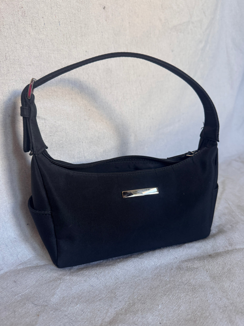 Y2K Black Baguette Handbag