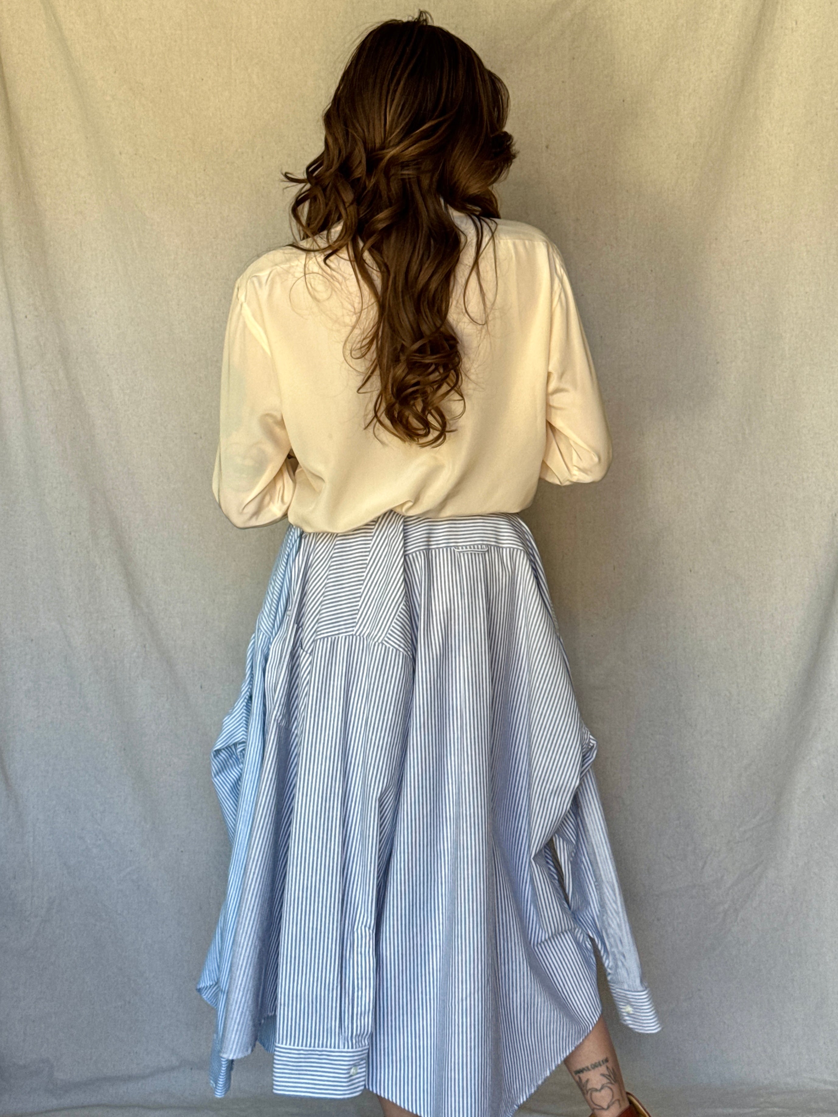 90s Ralph Lauren Cream Silk Blouse