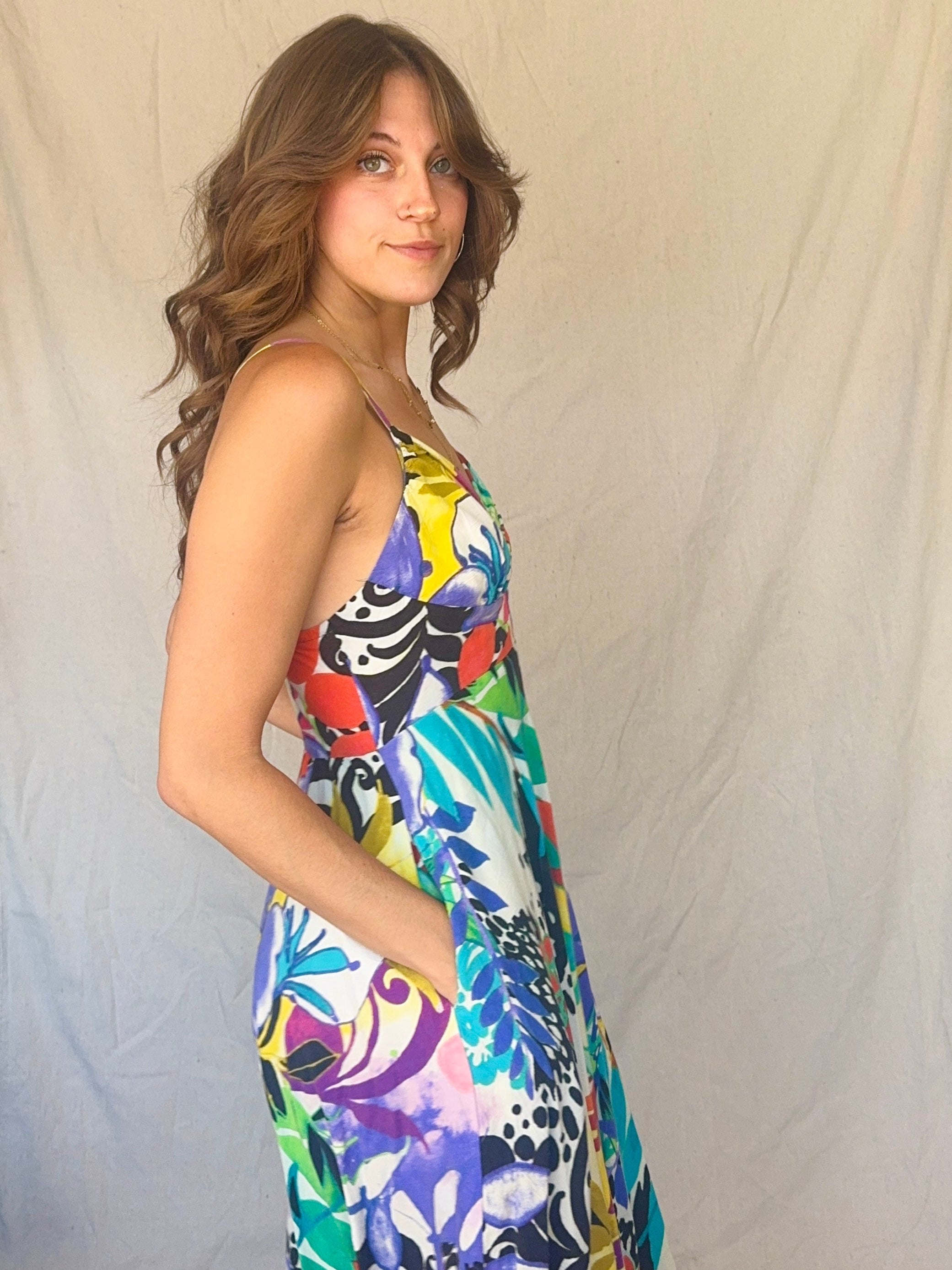 80s Hawaiian Print Strappy Jams World Sundress