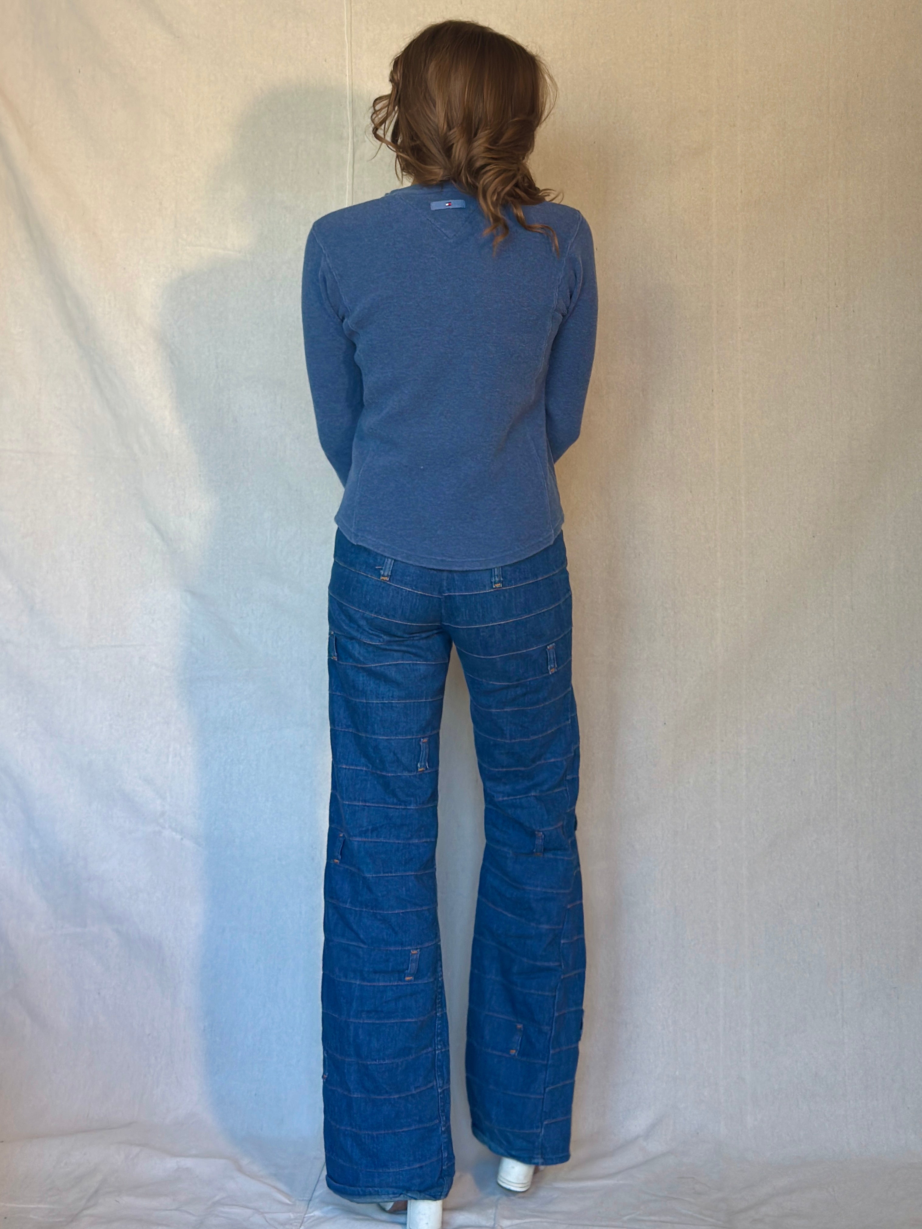 Y2K Tommy Hilfiger Blue Henley Tee