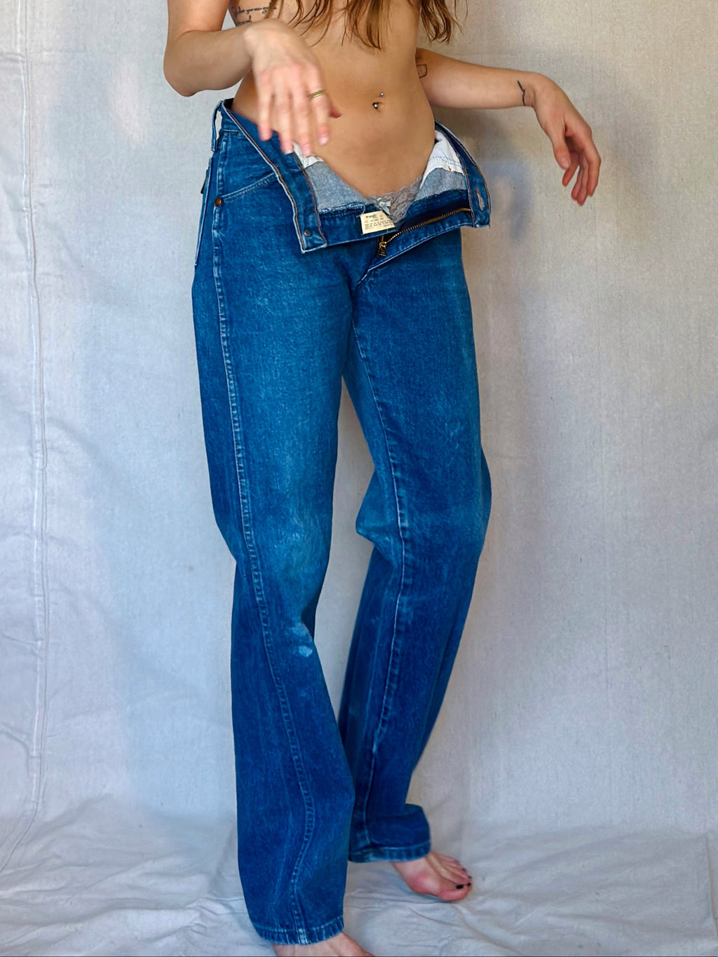 70s Mid Wash Wrangler Denim Jeans
