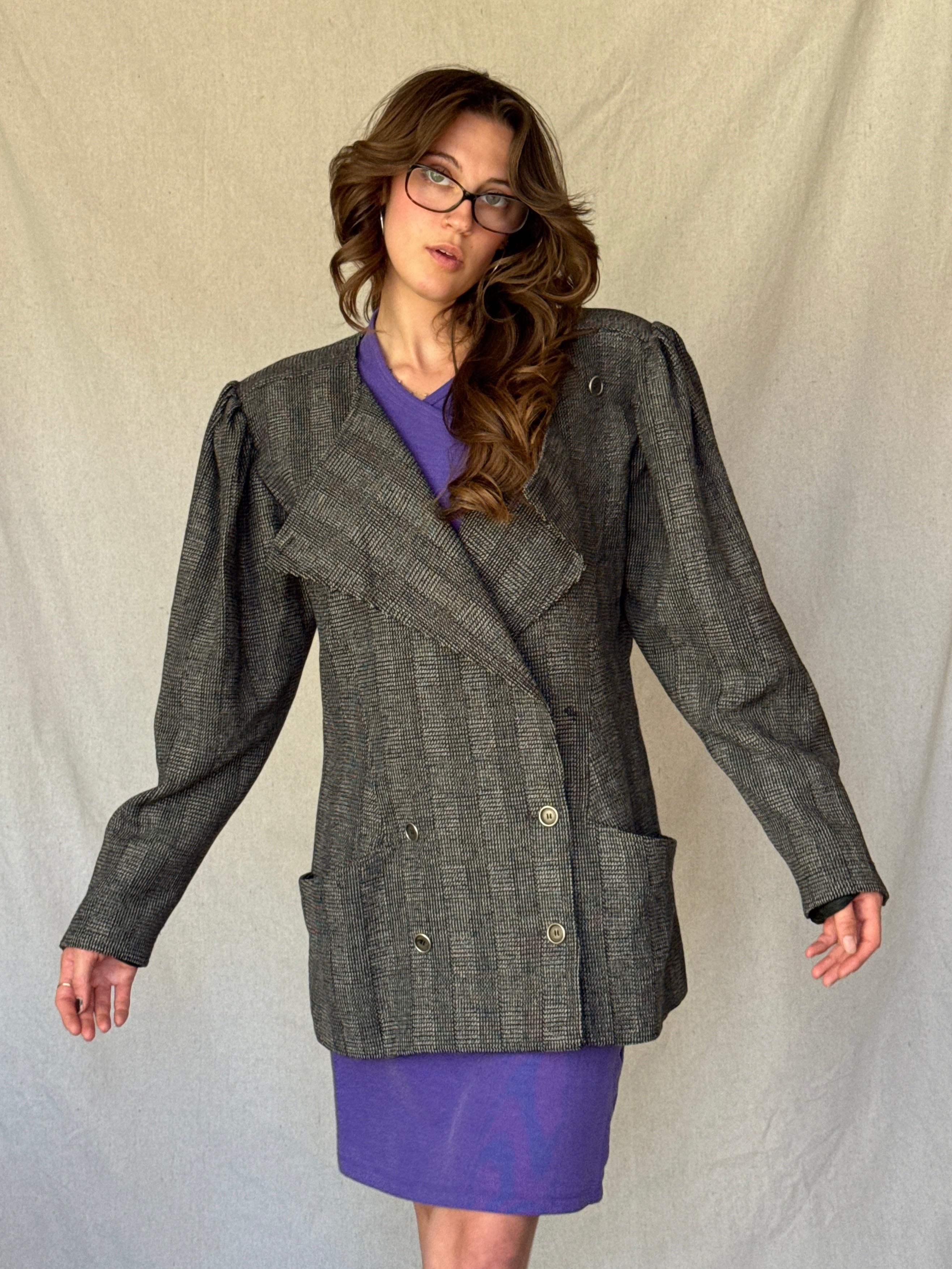 80s Ungaro Black Wool Blazer