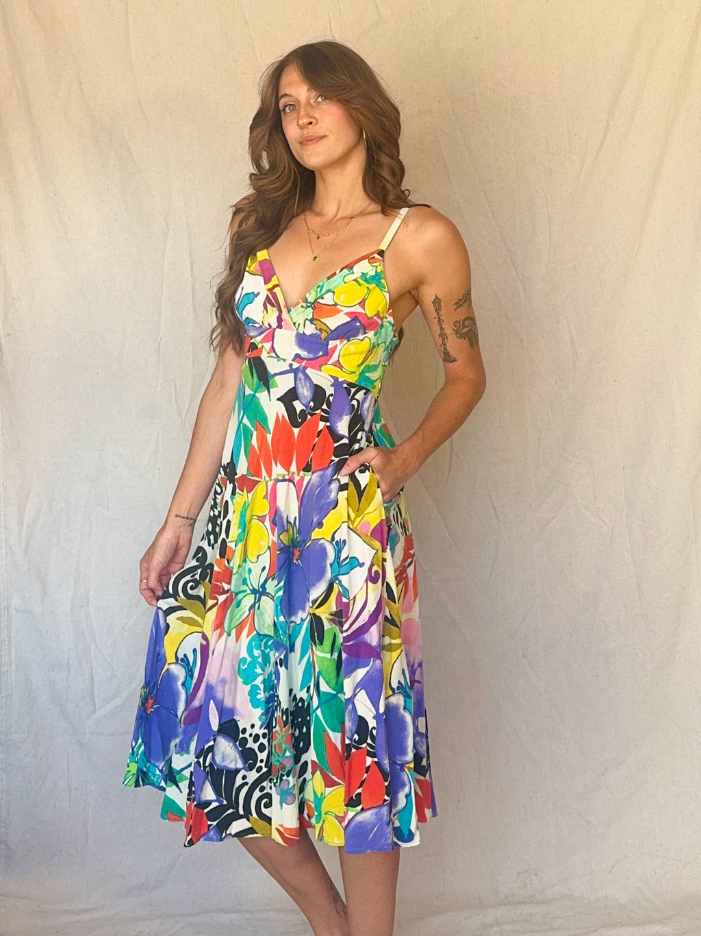 80s Hawaiian Print Strappy Jams World Sundress