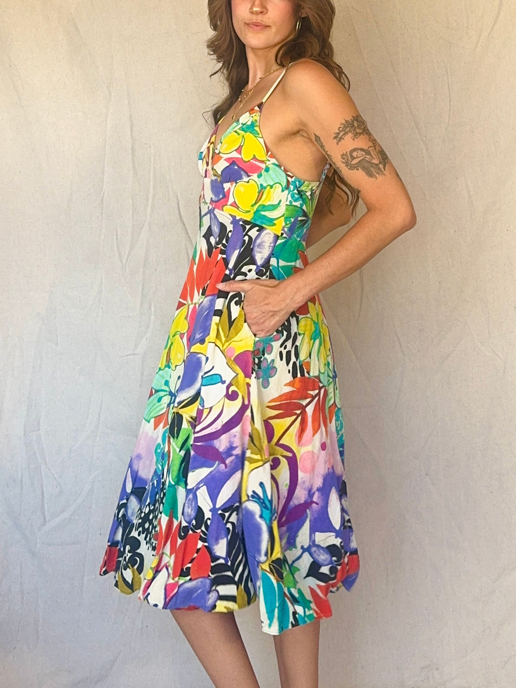 80s Hawaiian Print Strappy Jams World Sundress
