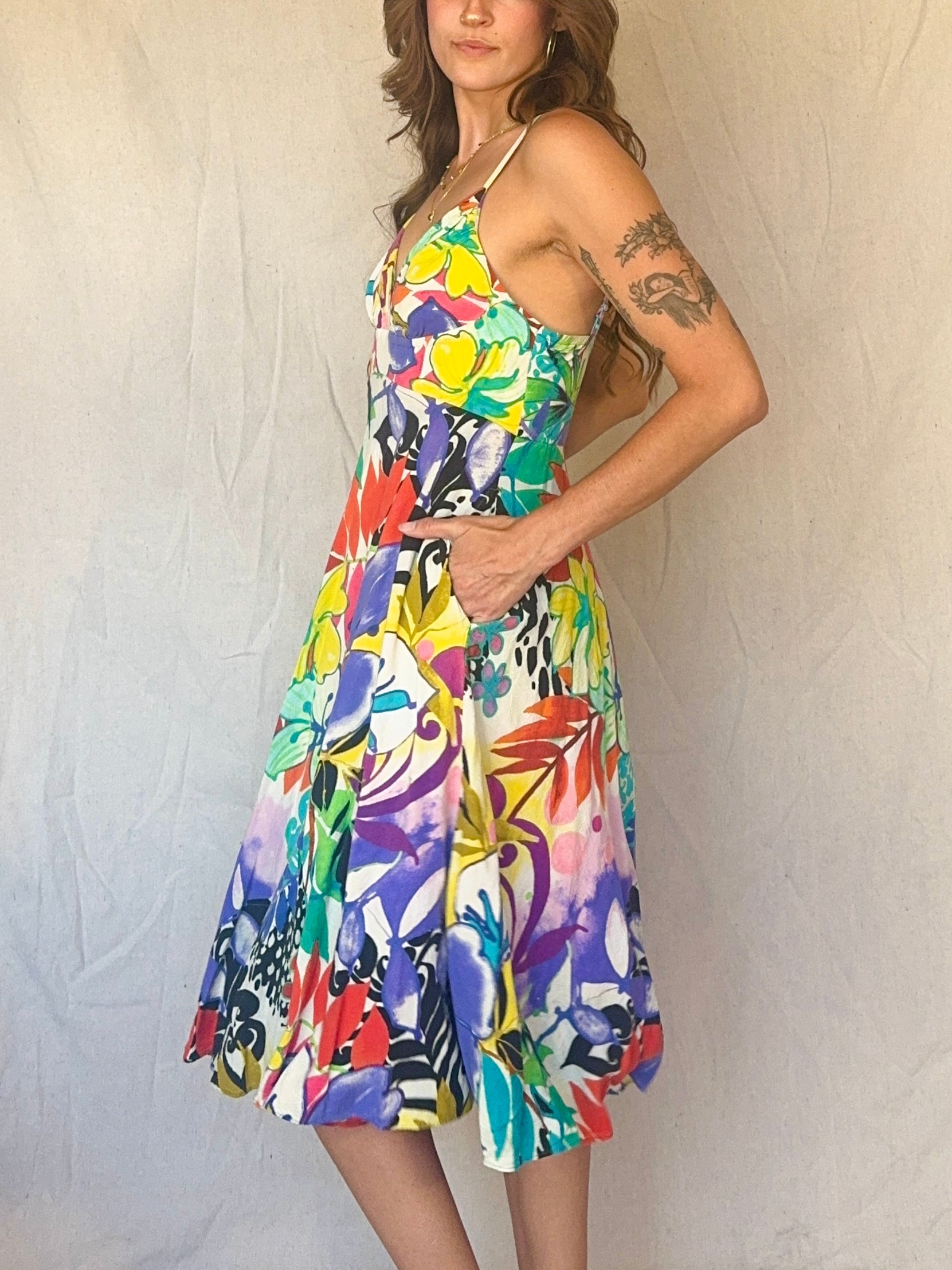 80s Hawaiian Print Strappy Jams World Sundress