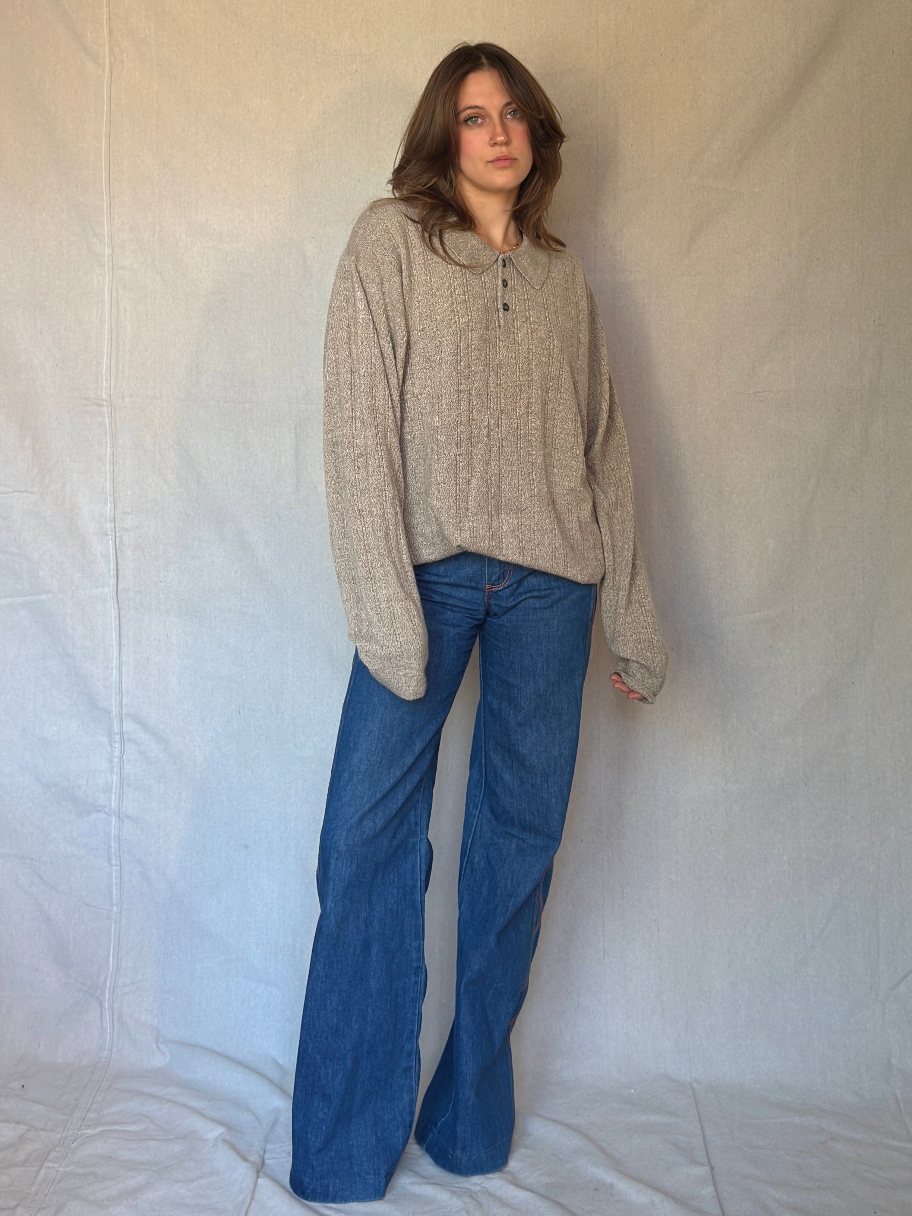 Light Brown Collared Sweater (Modern)