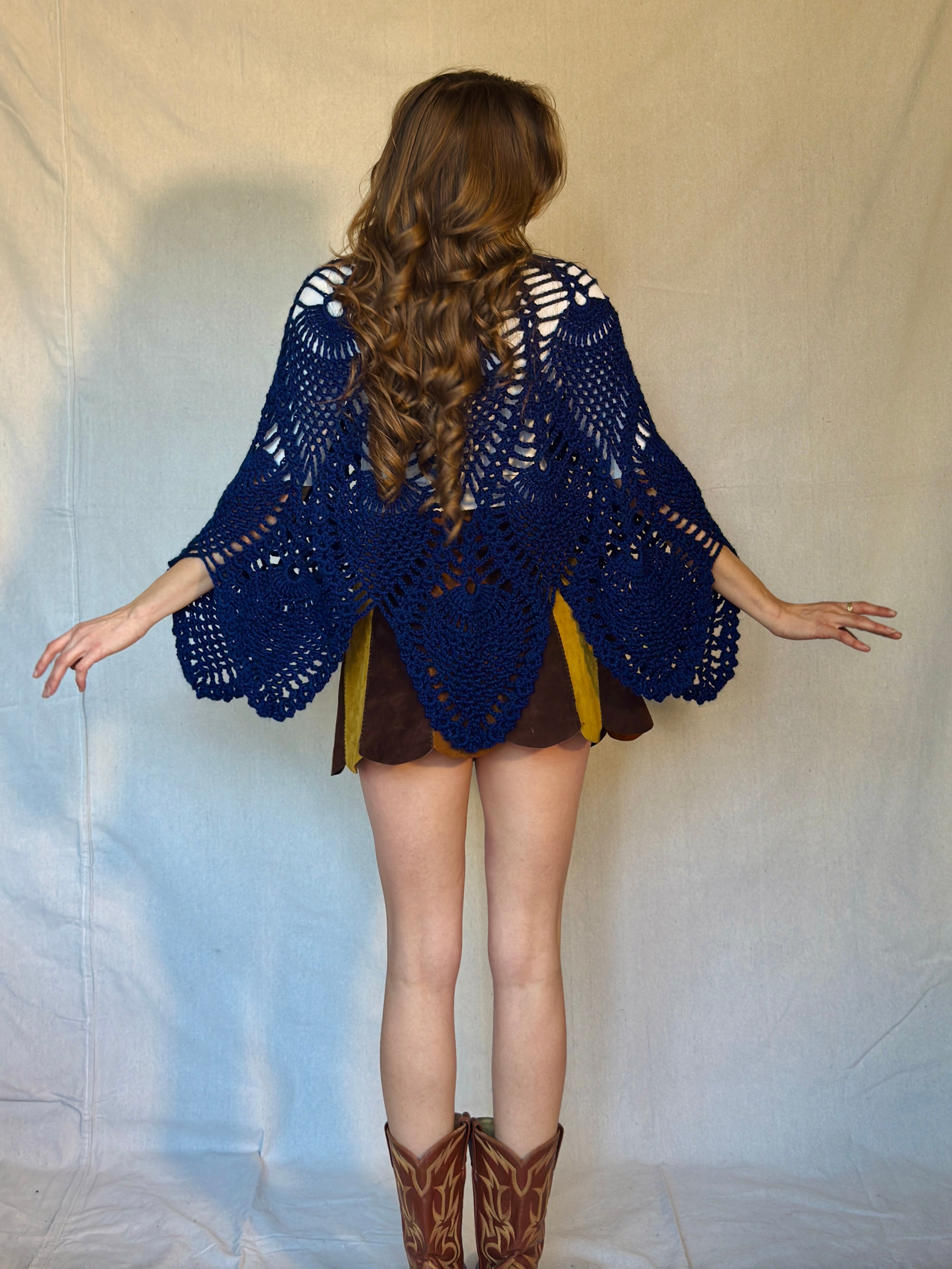 Sapphire Blue Shoulder Shawl