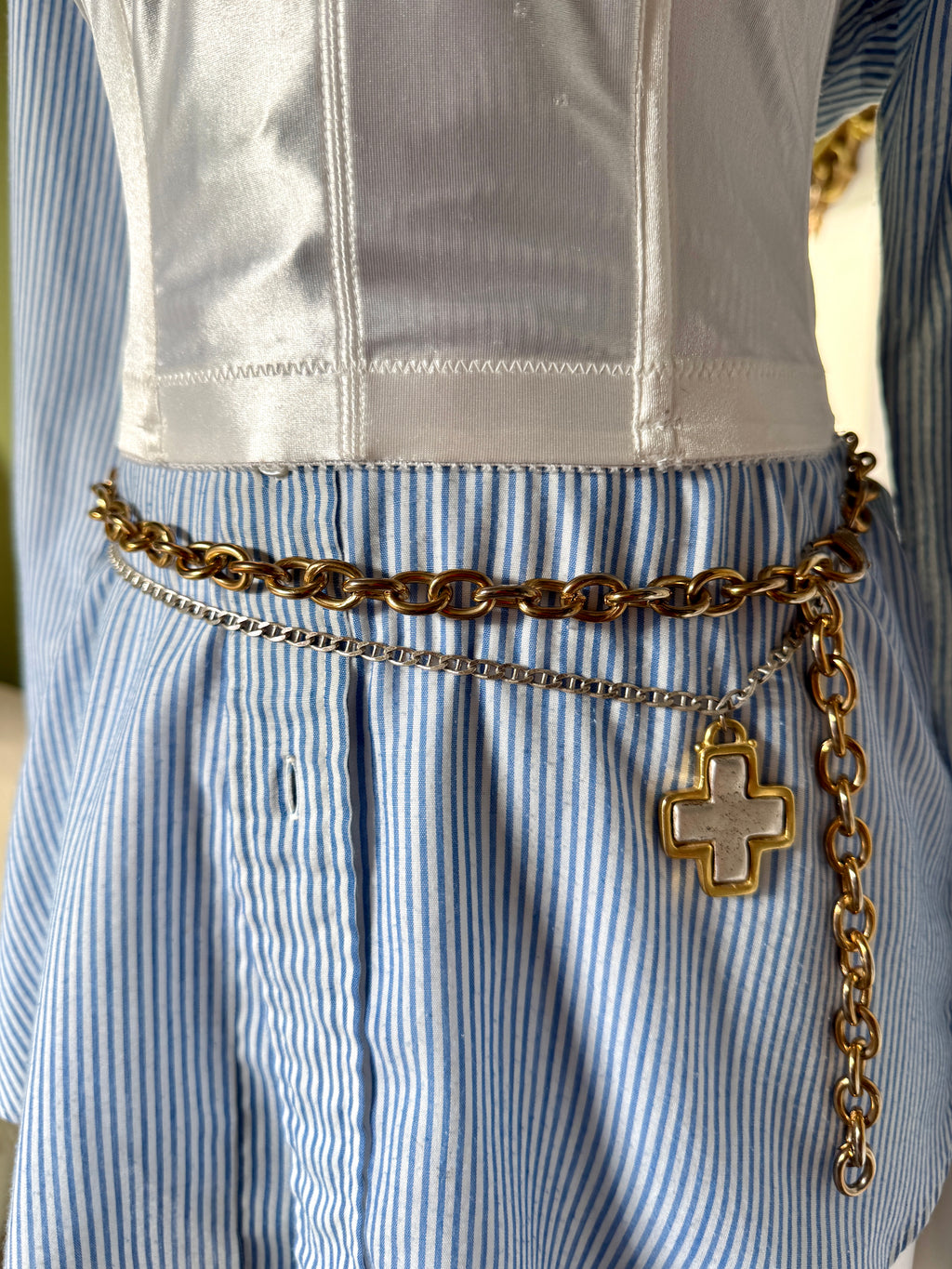 Vintage Minimalist Gold Chain Belt