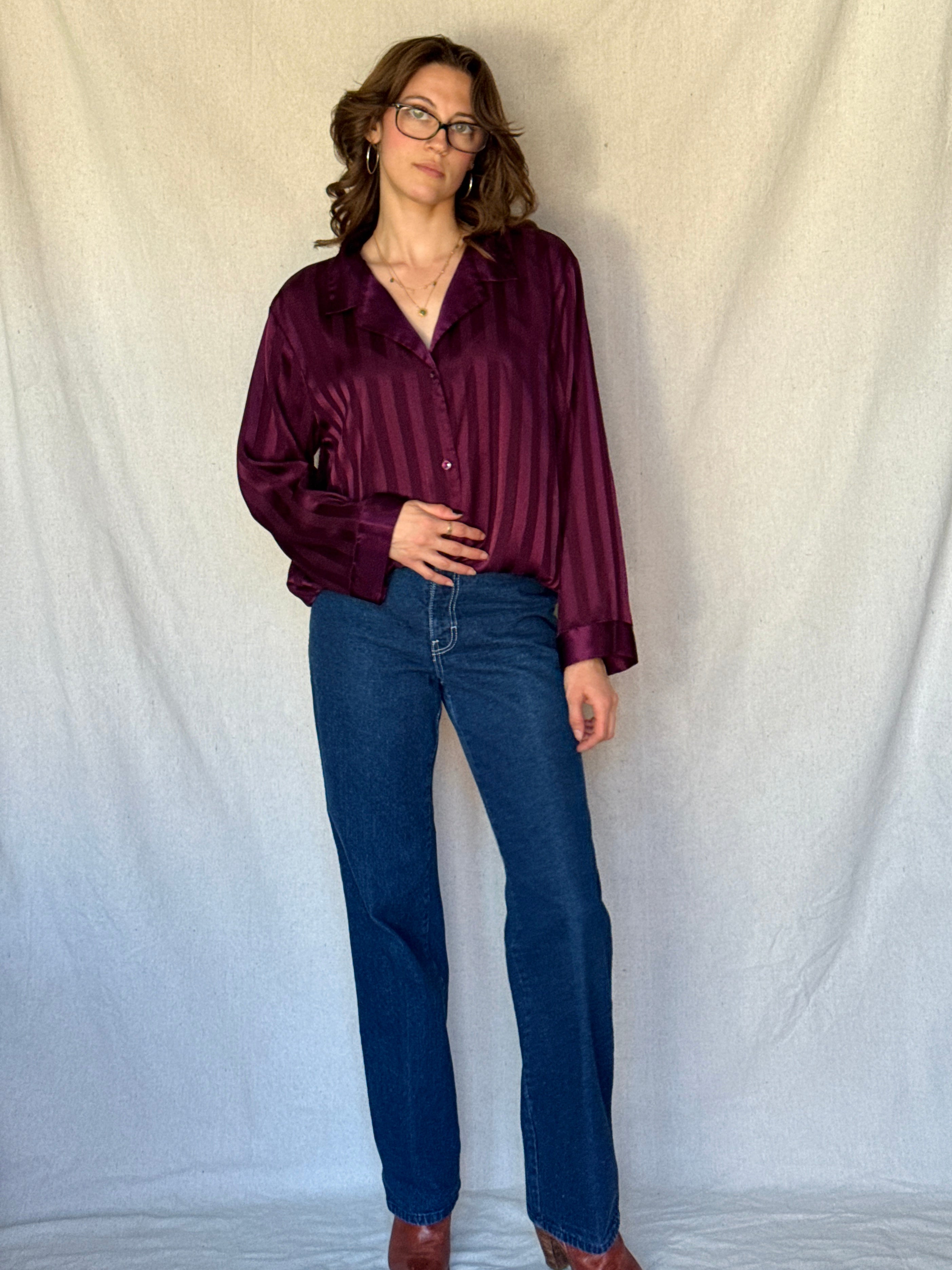 80s Dark Wash High Waisted Brittania Jeans