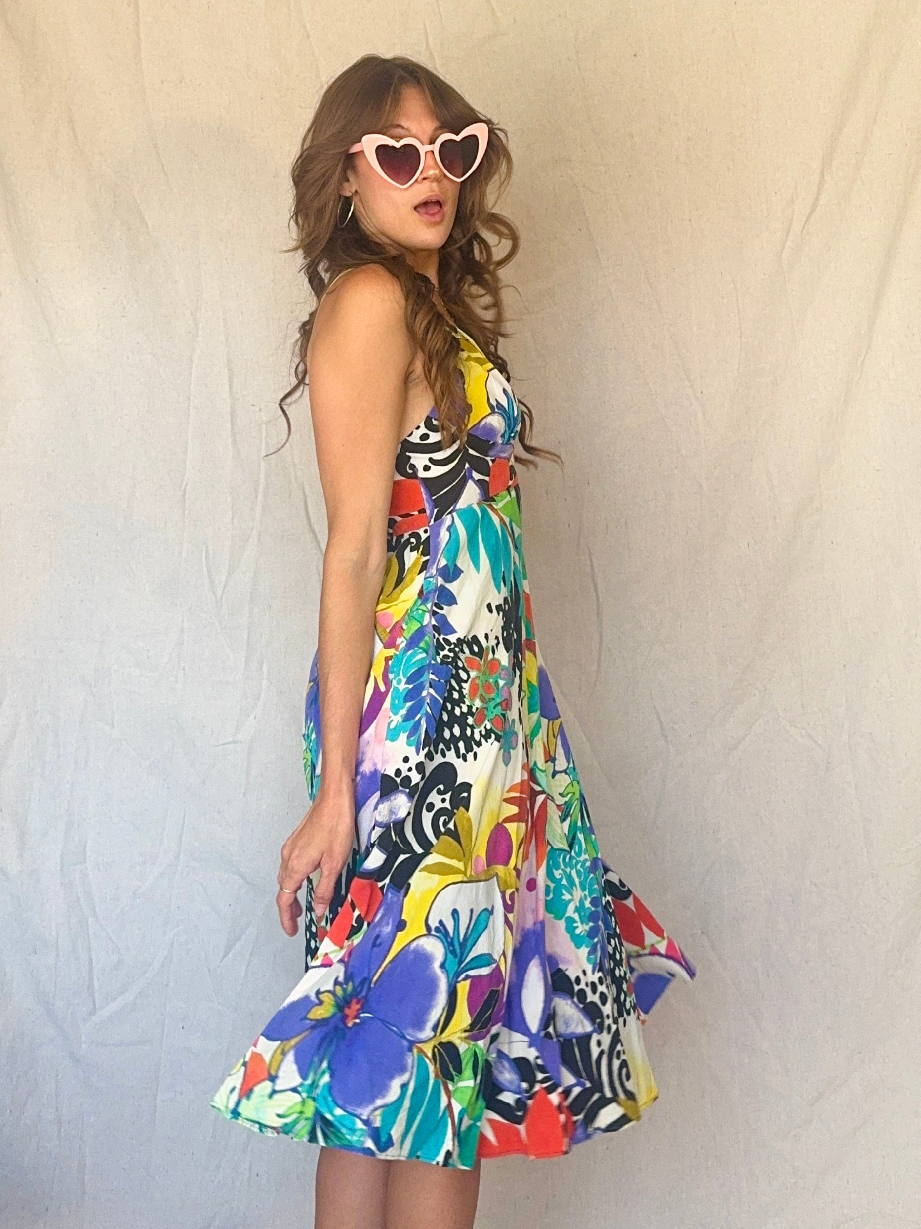 80s Hawaiian Print Strappy Jams World Sundress