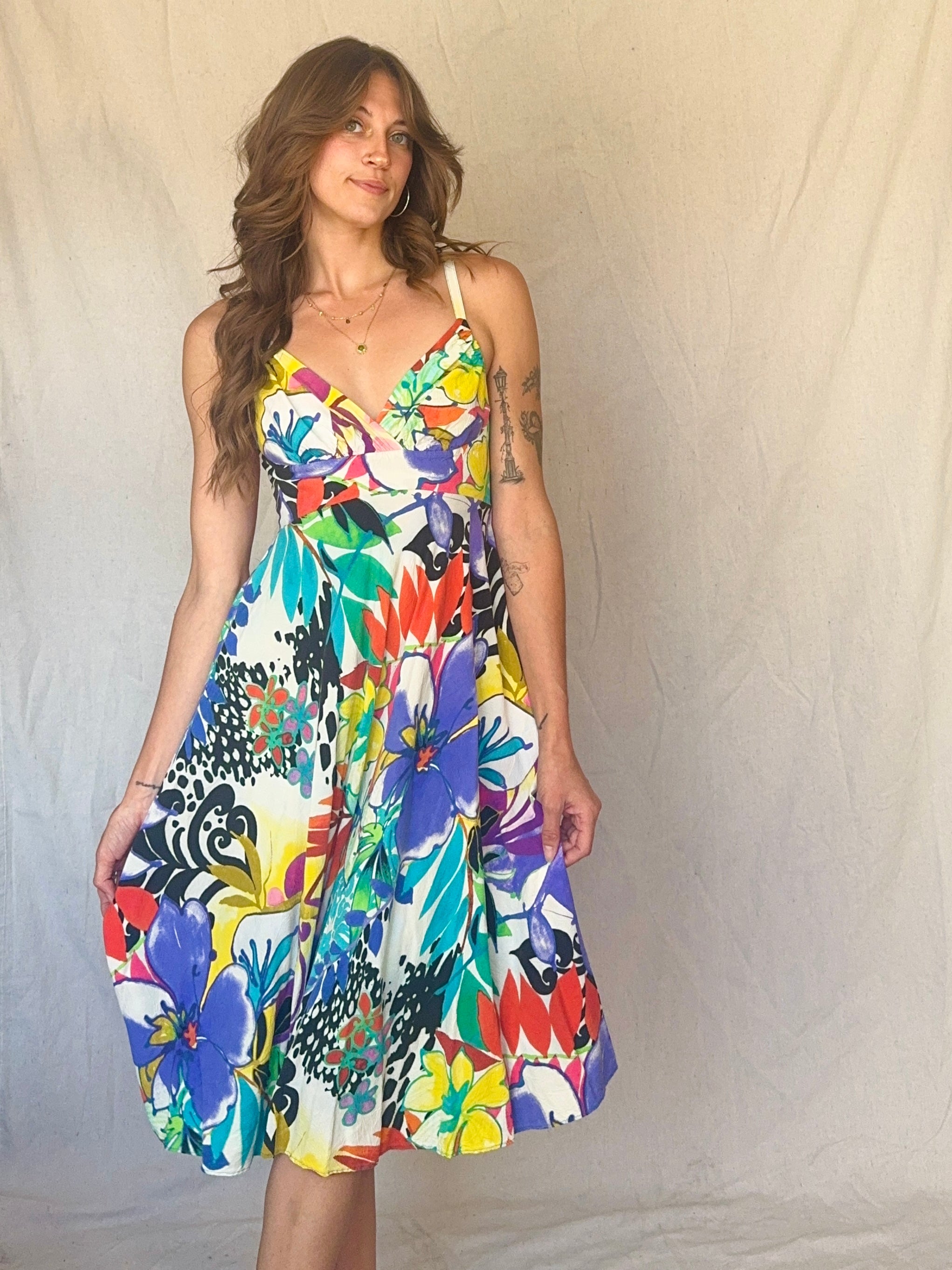 80s Hawaiian Print Strappy Jams World Sundress