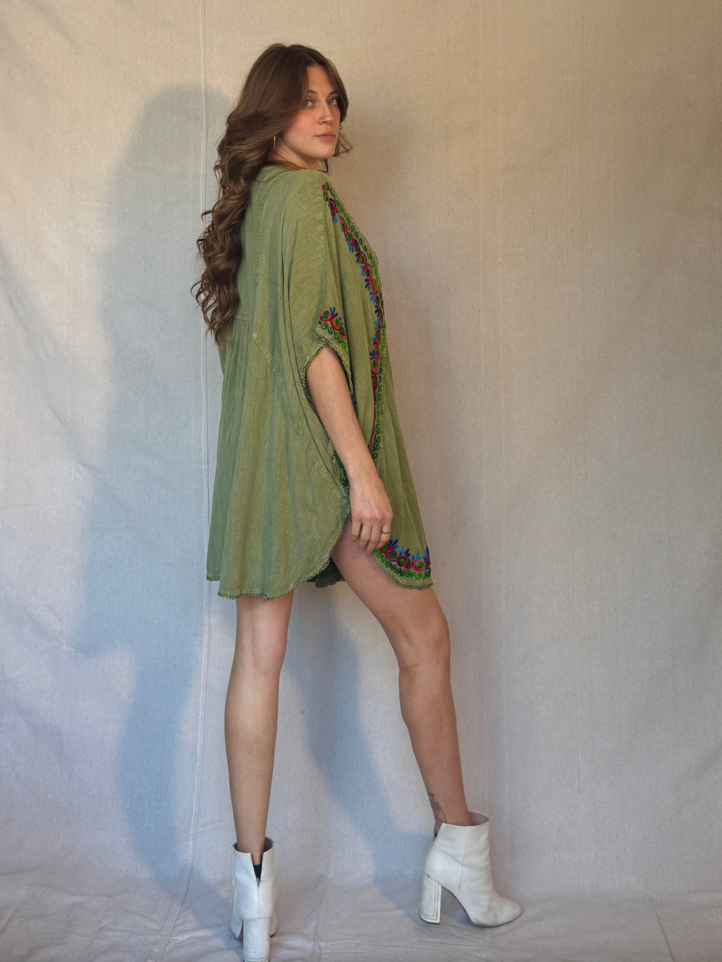 Green Embroidered Tunic