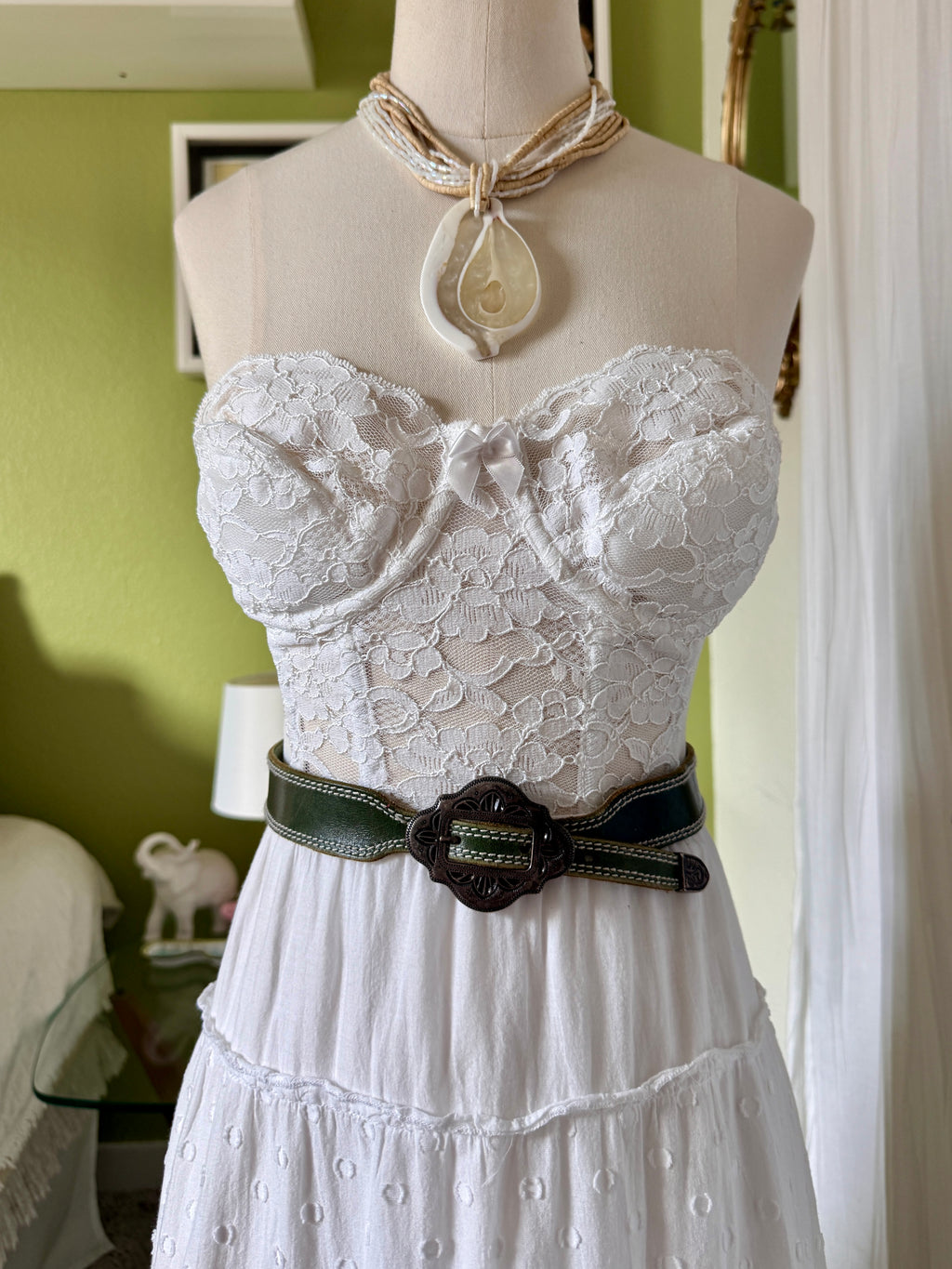90s White Lace Victoria's Secret Bustier