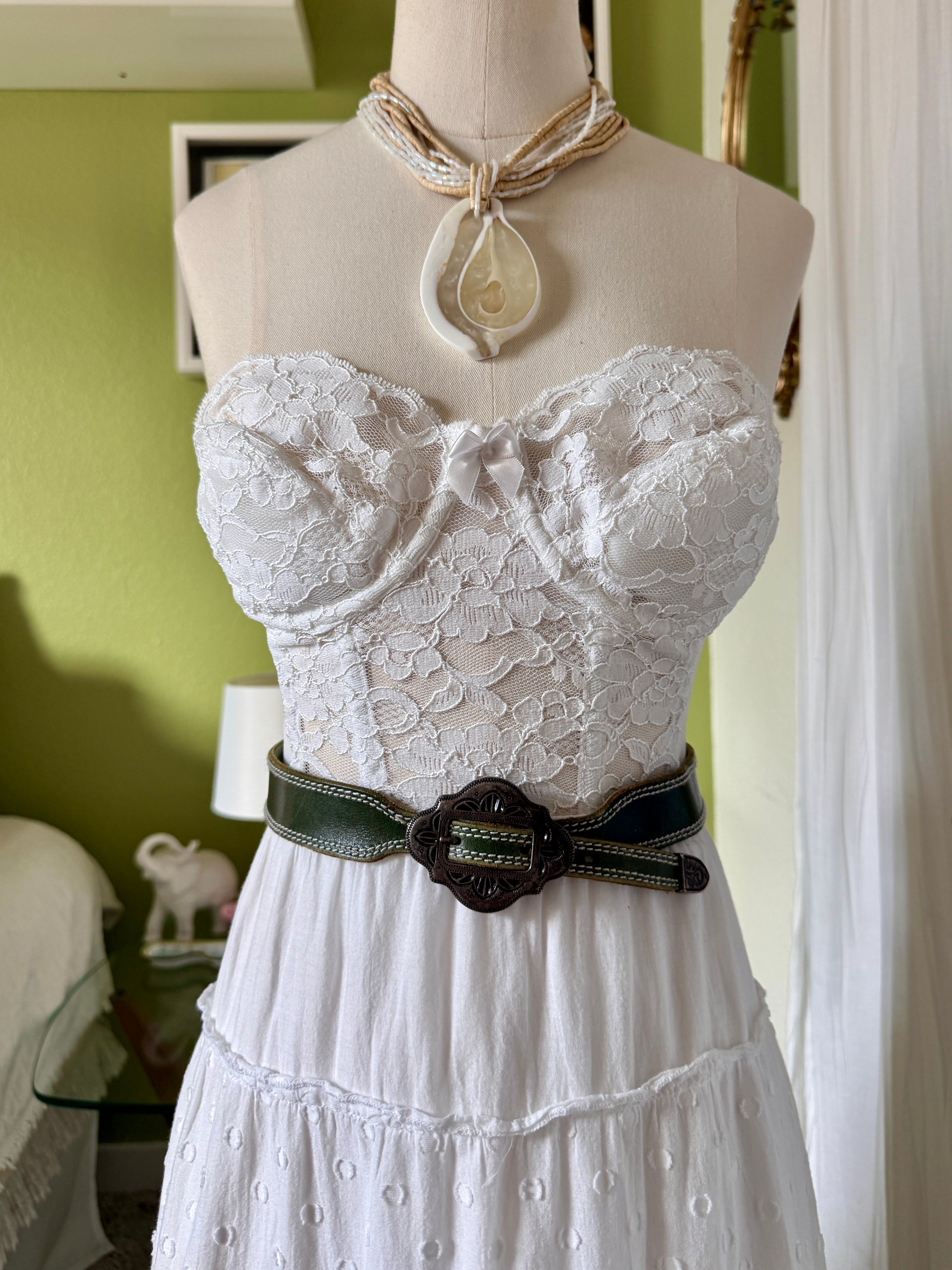 90s White Lace Victoria's Secret Bustier