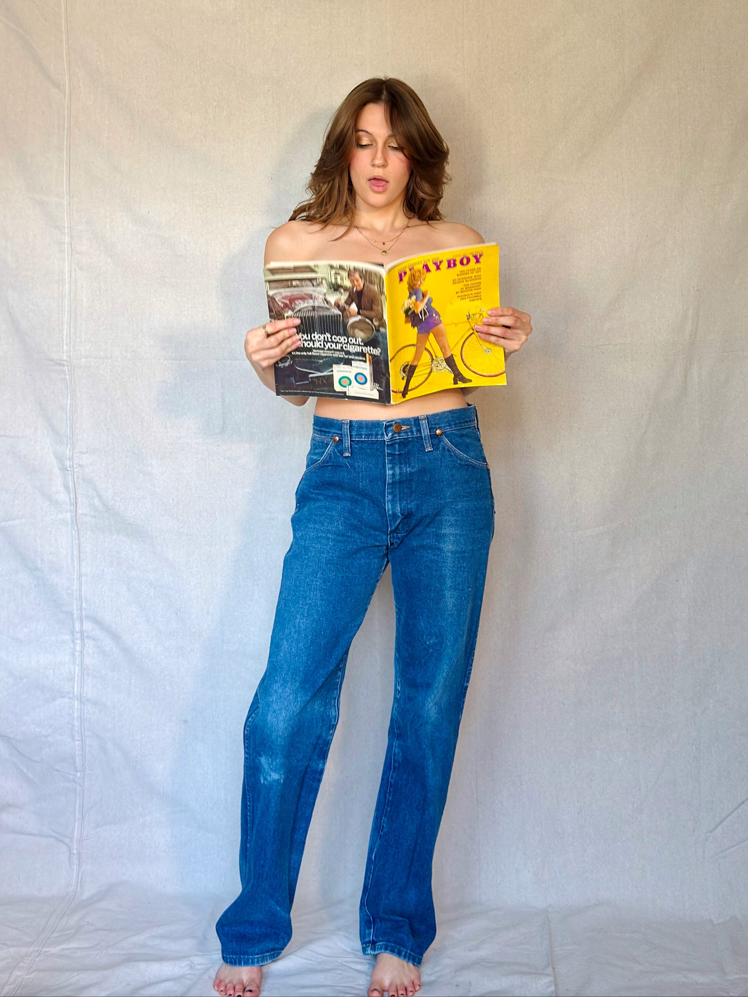 70s Mid Wash Wrangler Denim Jeans