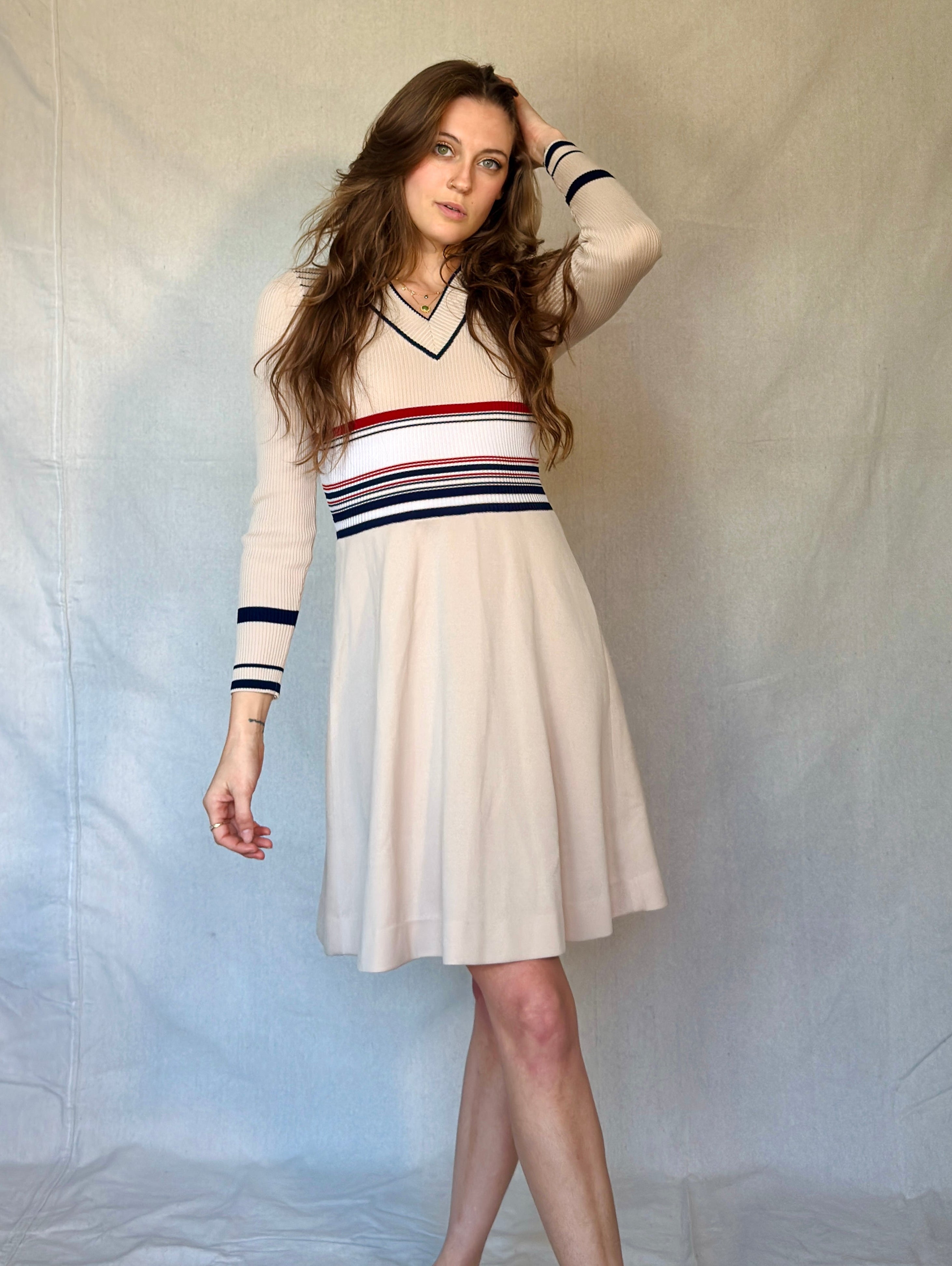 70s Roncelli Ribbed Sweater Dress