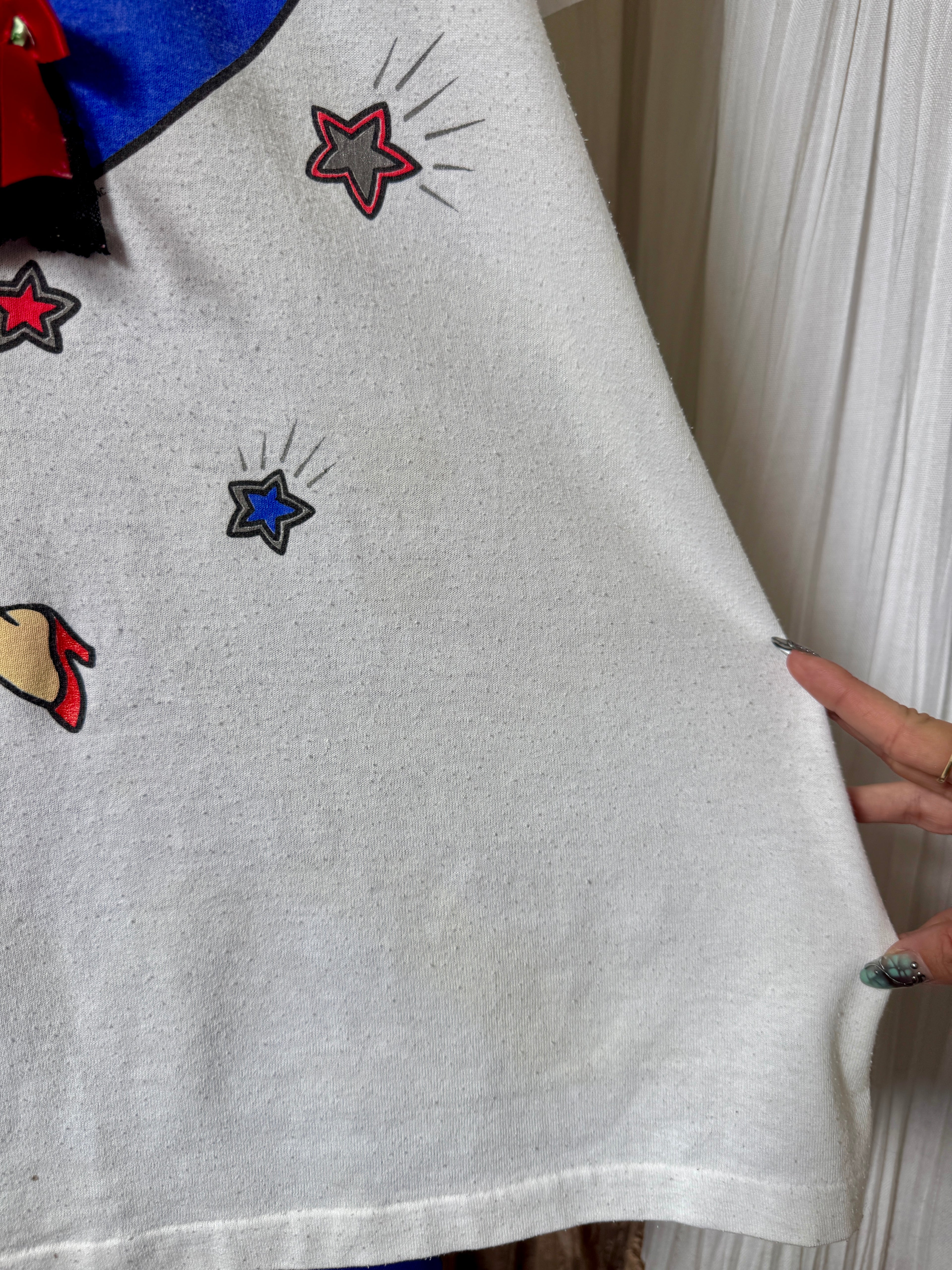 90s Betty Boop Stars & Garter T-shirt Dress