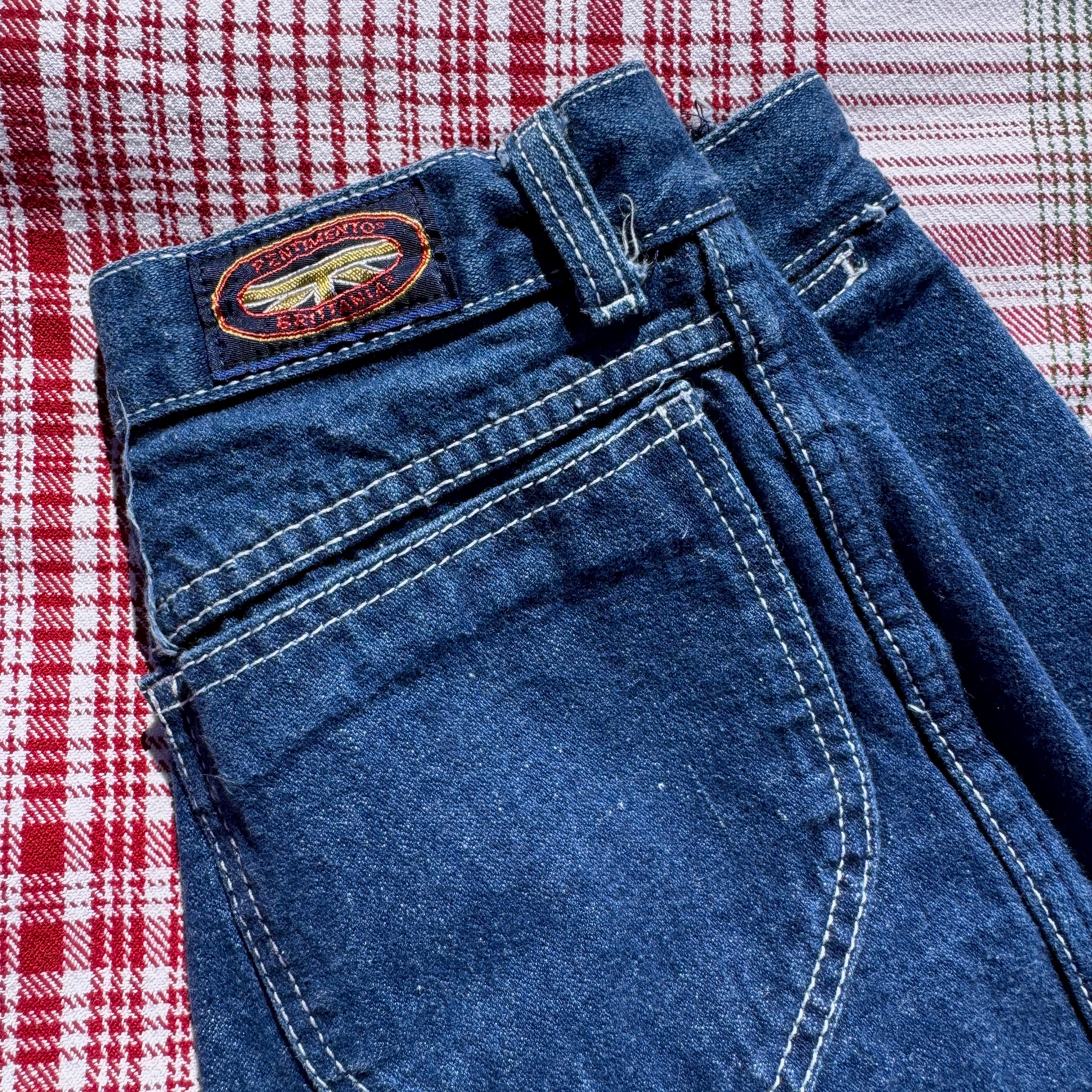 80s Dark Wash High Waisted Brittania Jeans