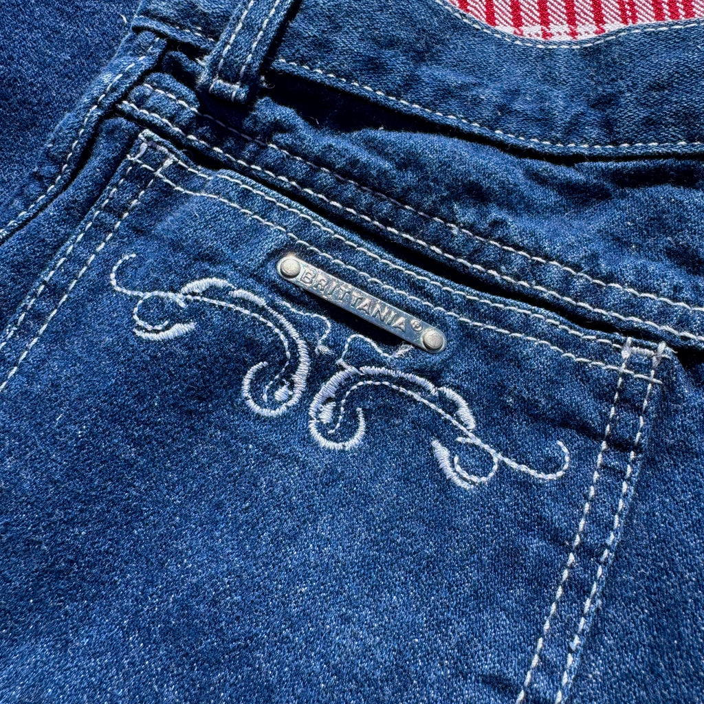 80s Dark Wash High Waisted Brittania Jeans