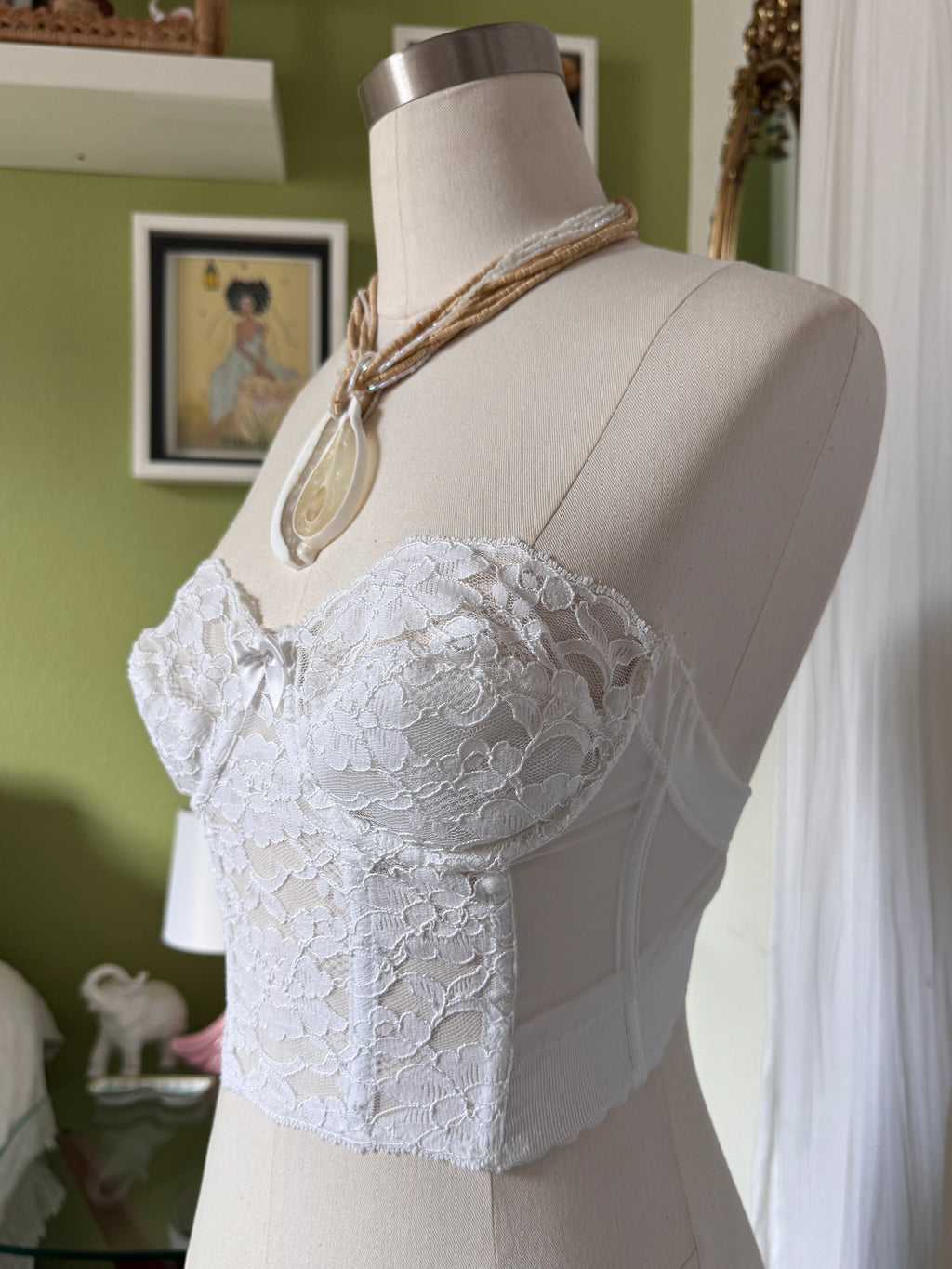 90s White Lace Victoria's Secret Bustier