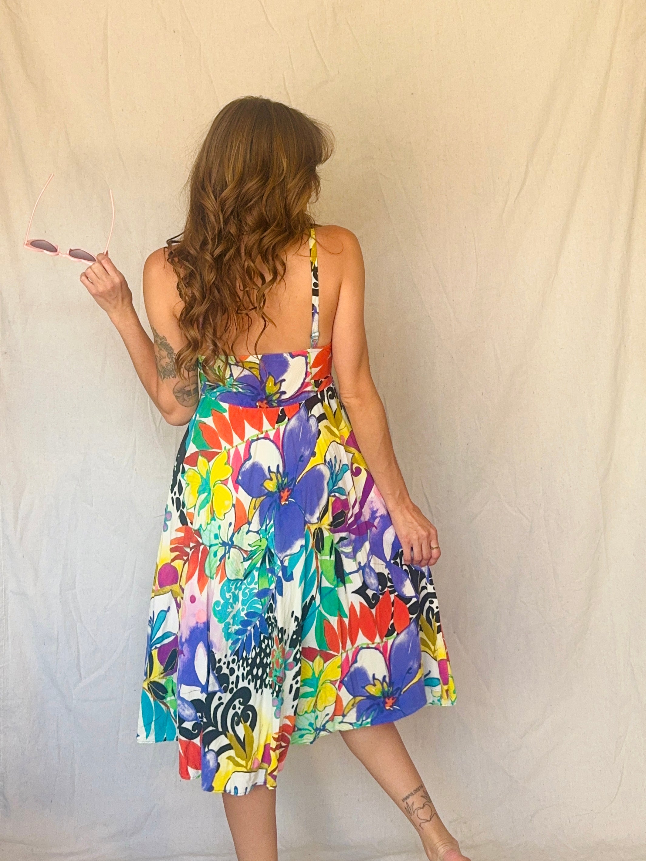 80s Hawaiian Print Strappy Jams World Sundress