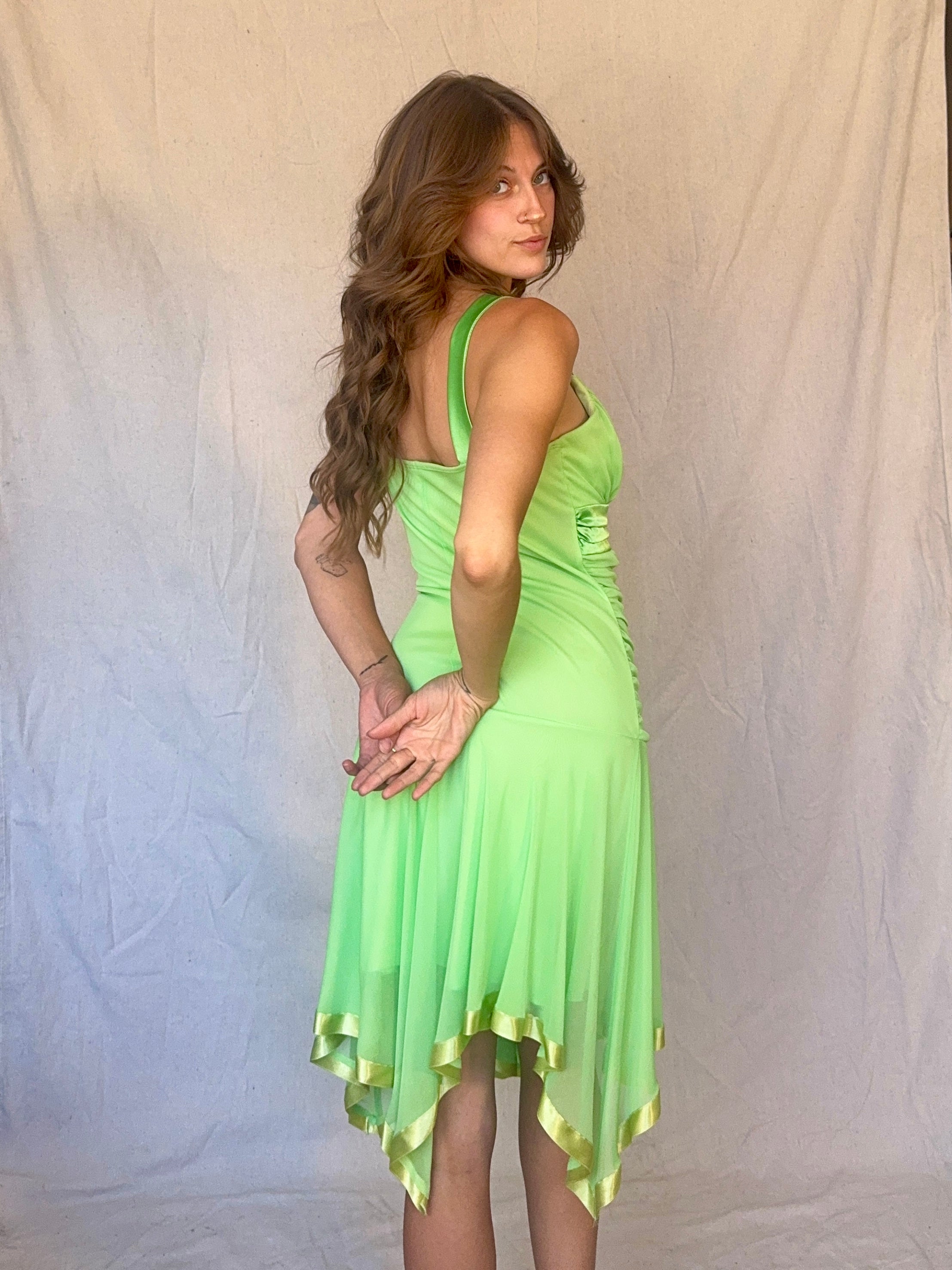 90s/Y2K Green Whimsical Tinkerbell Taboo Fairy Dress