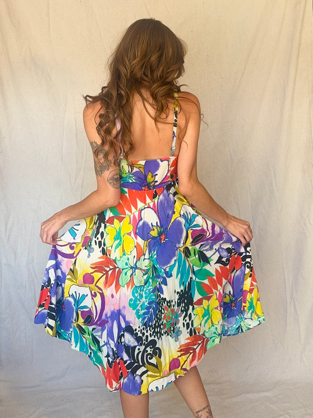 80s Hawaiian Print Strappy Jams World Sundress