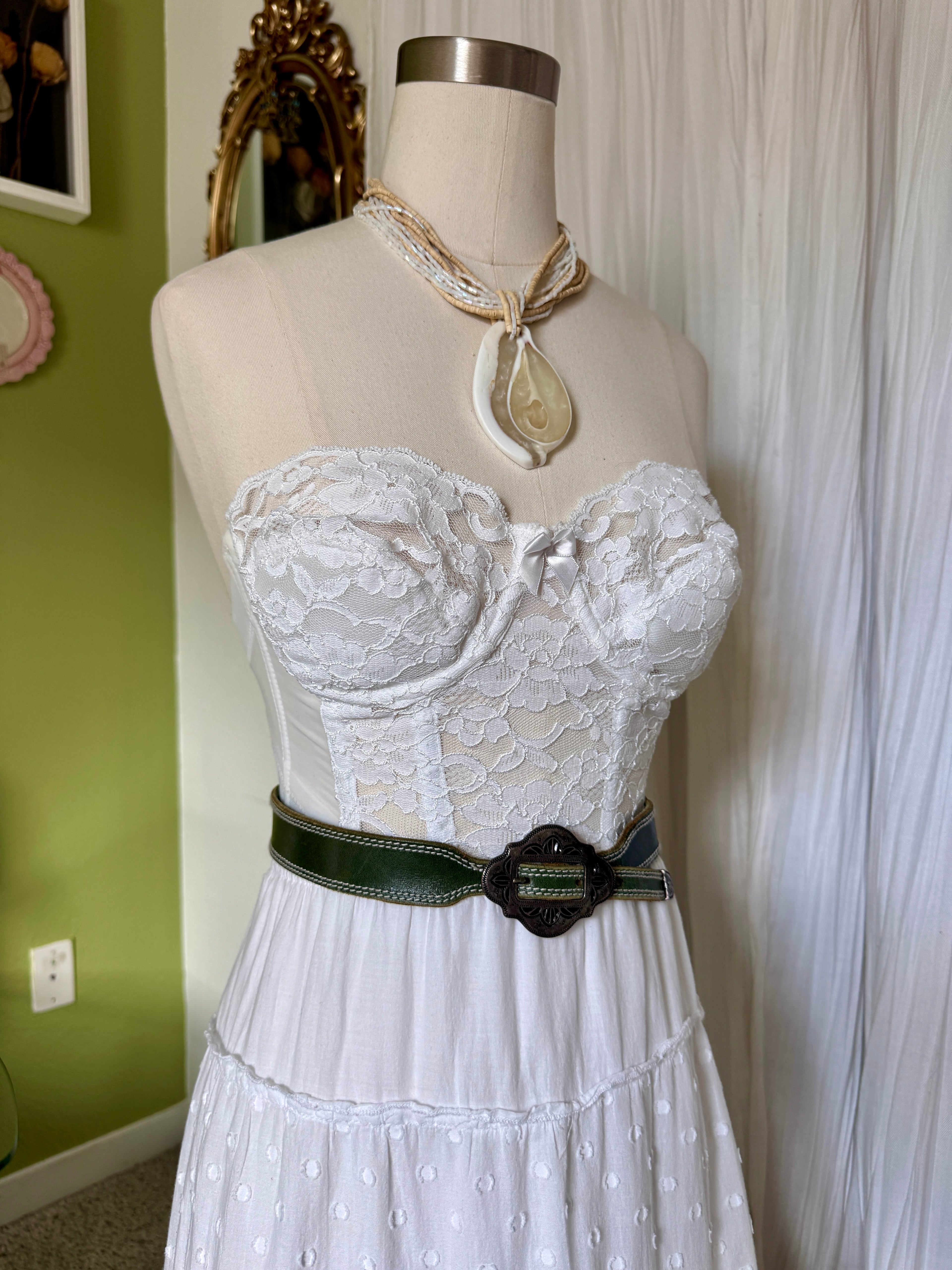 90s White Lace Victoria's Secret Bustier
