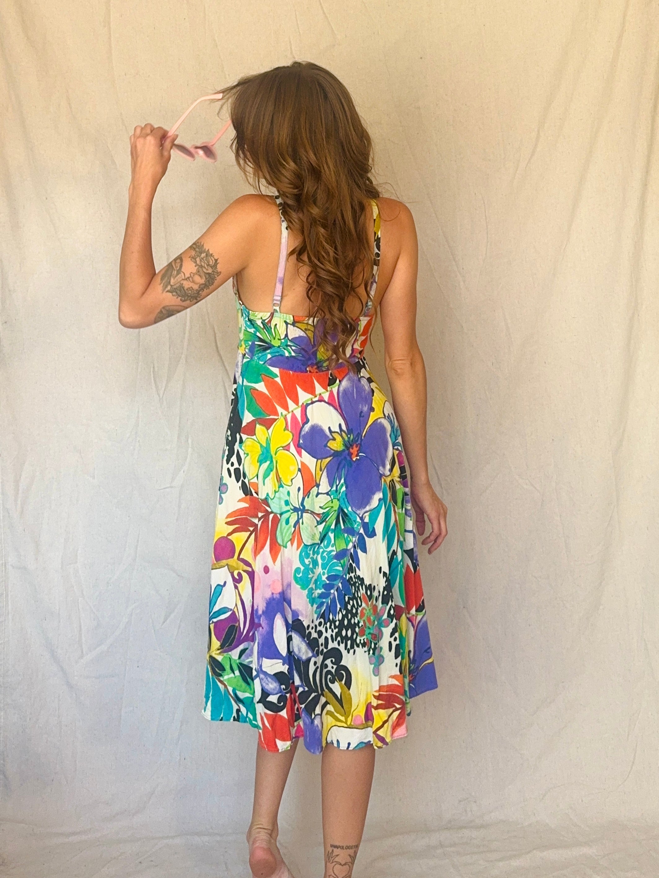 80s Hawaiian Print Strappy Jams World Sundress