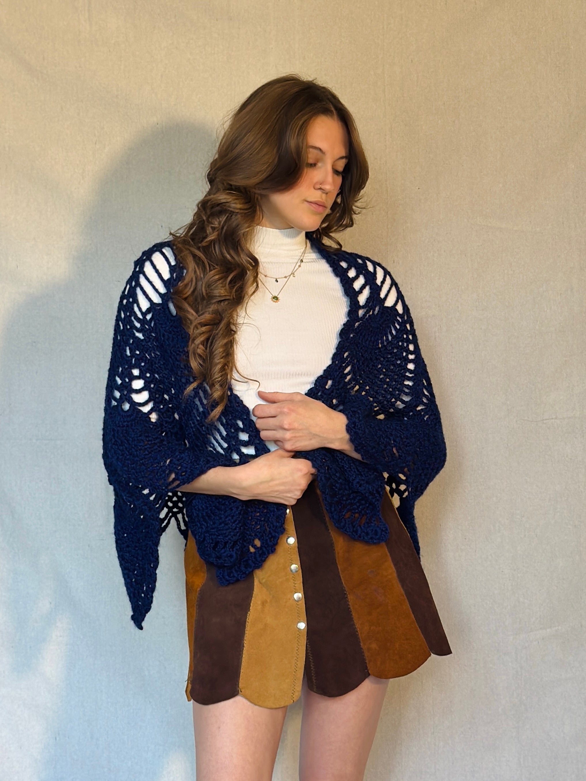 Sapphire Blue Shoulder Shawl
