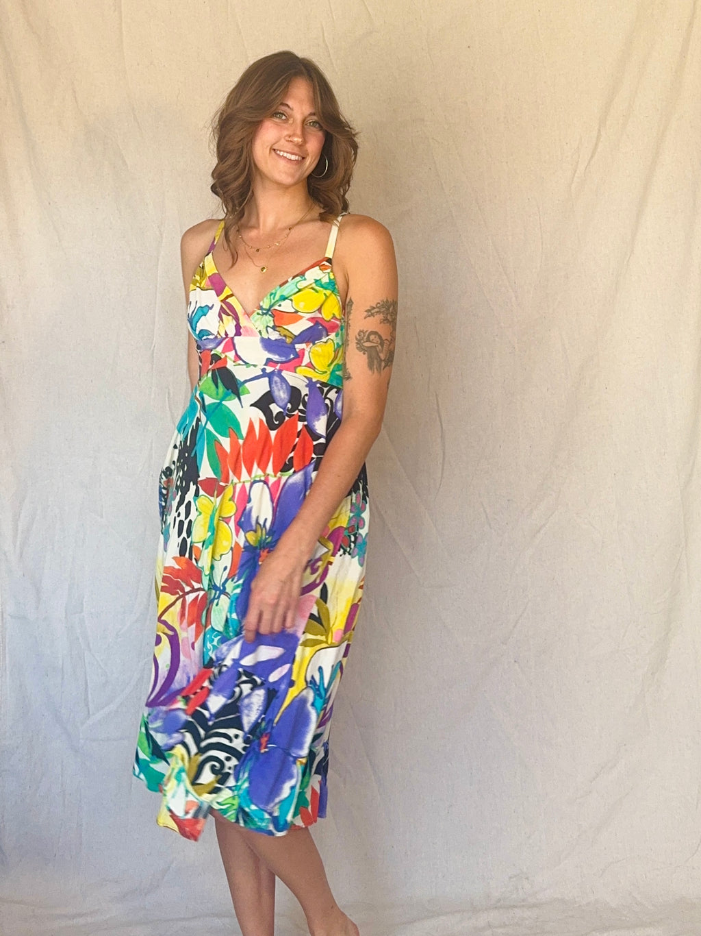 80s Hawaiian Print Strappy Jams World Sundress