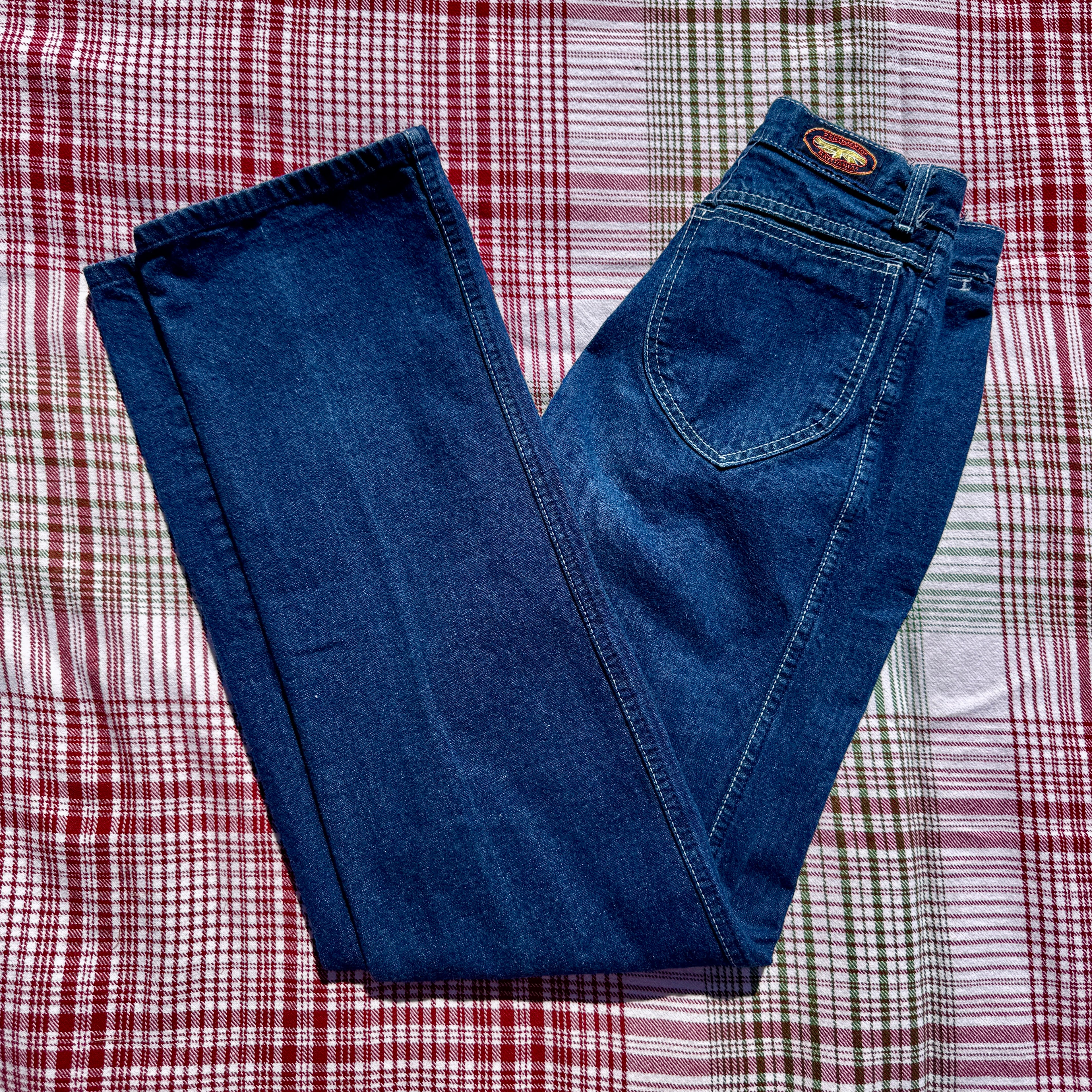 80s Dark Wash High Waisted Brittania Jeans