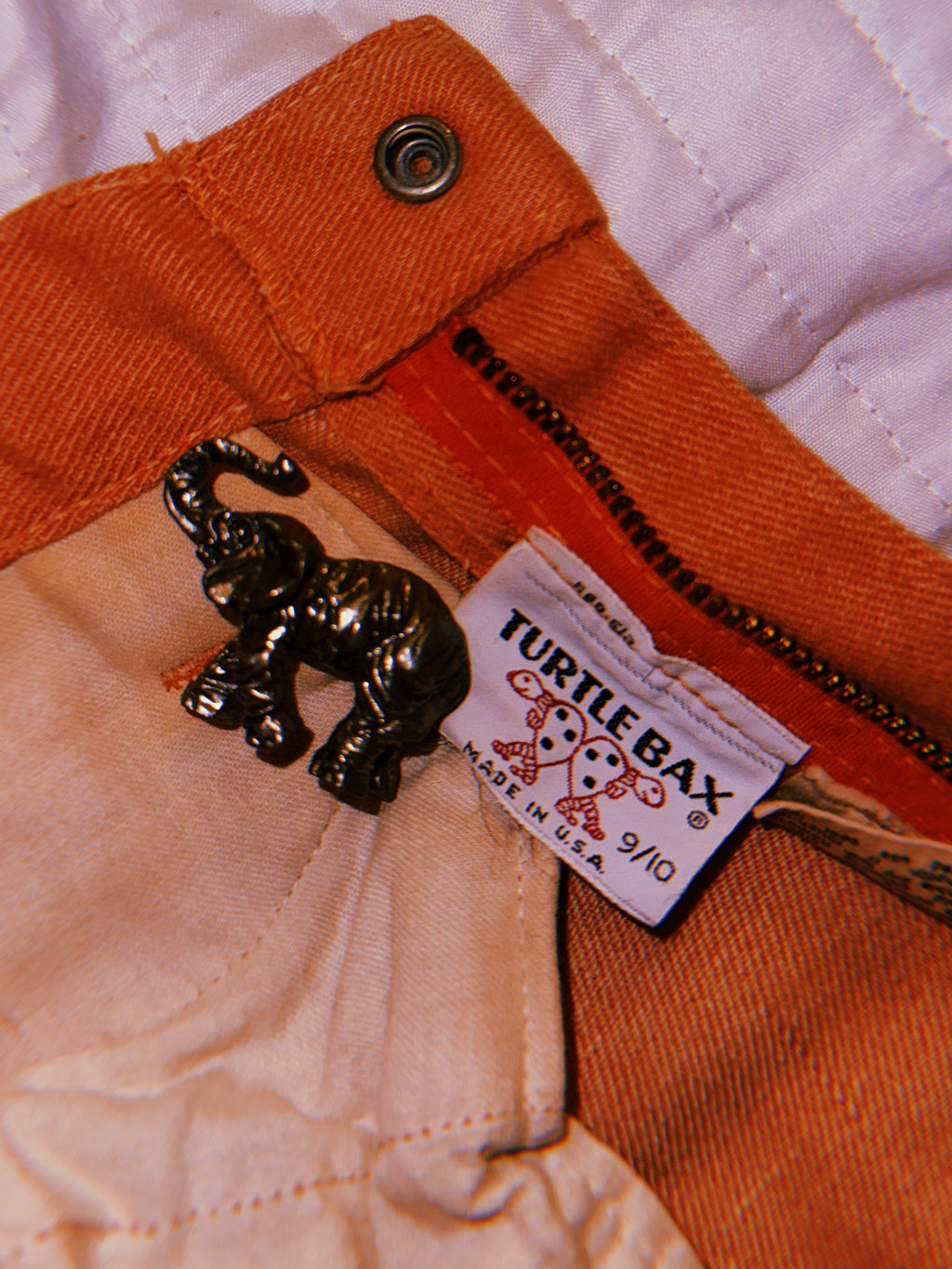 70s Peachy Bareback Bell Bottoms