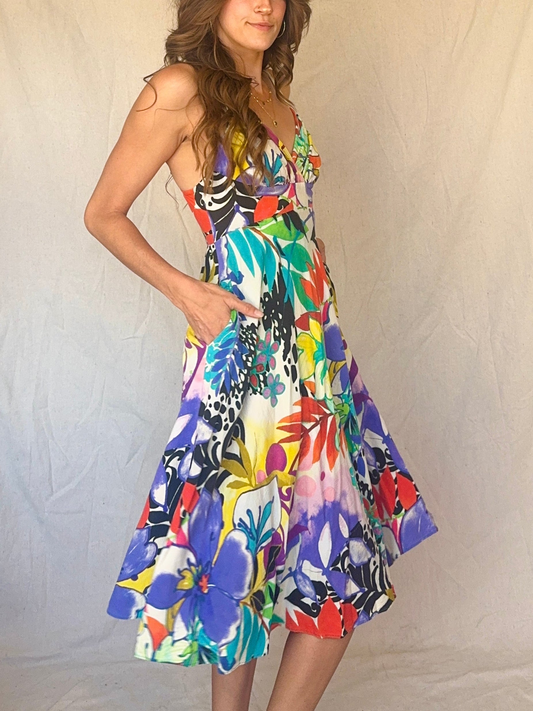80s Hawaiian Print Strappy Jams World Sundress