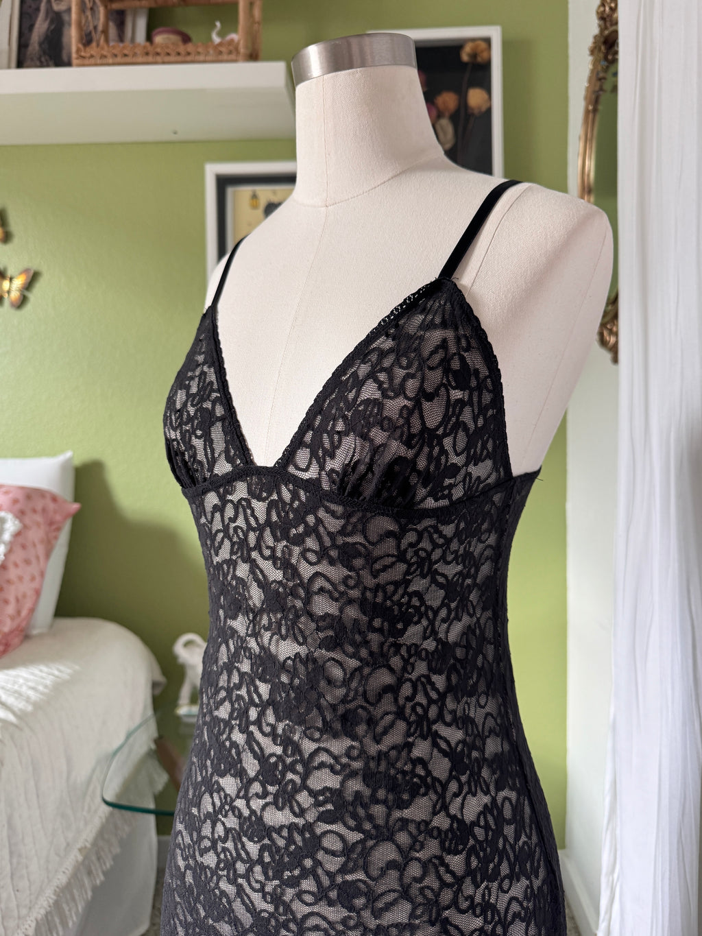 Black Lace Victoria's Secret Micro Mini Slip (Modern)