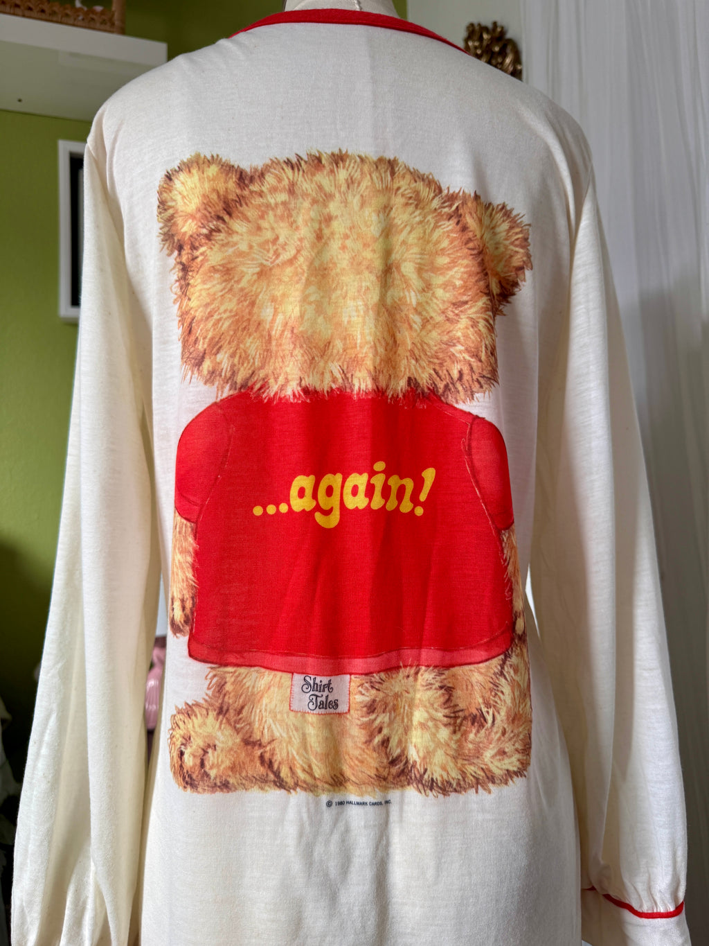 80s Soft Cuddle Me Teddy Bear T-Shirt Dress