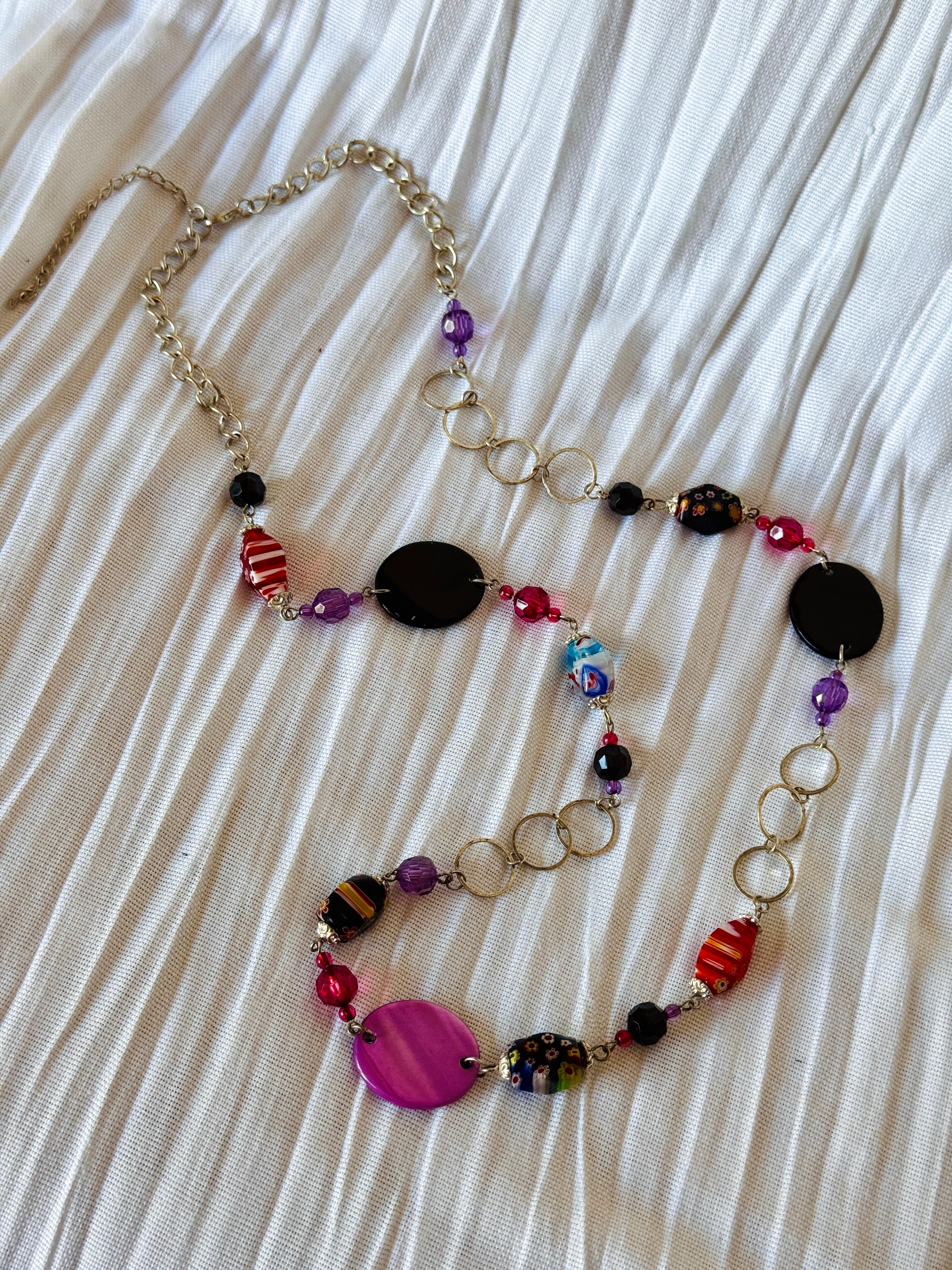 Funky Vintage Silver Beaded Chain Belt