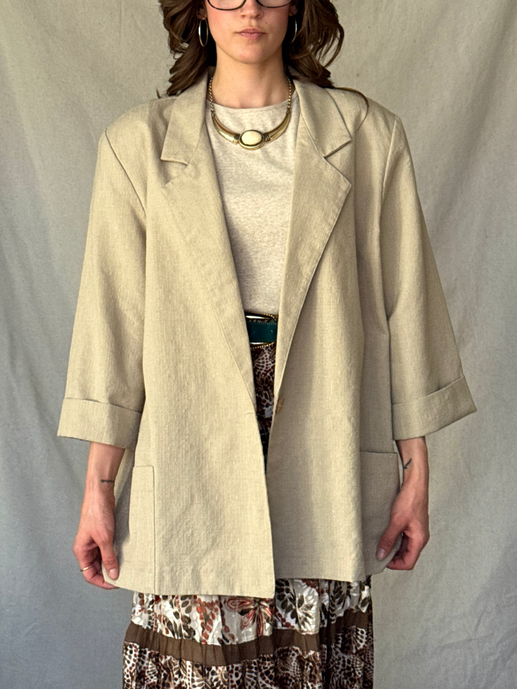 70s Sandy Brown Sports Jacket