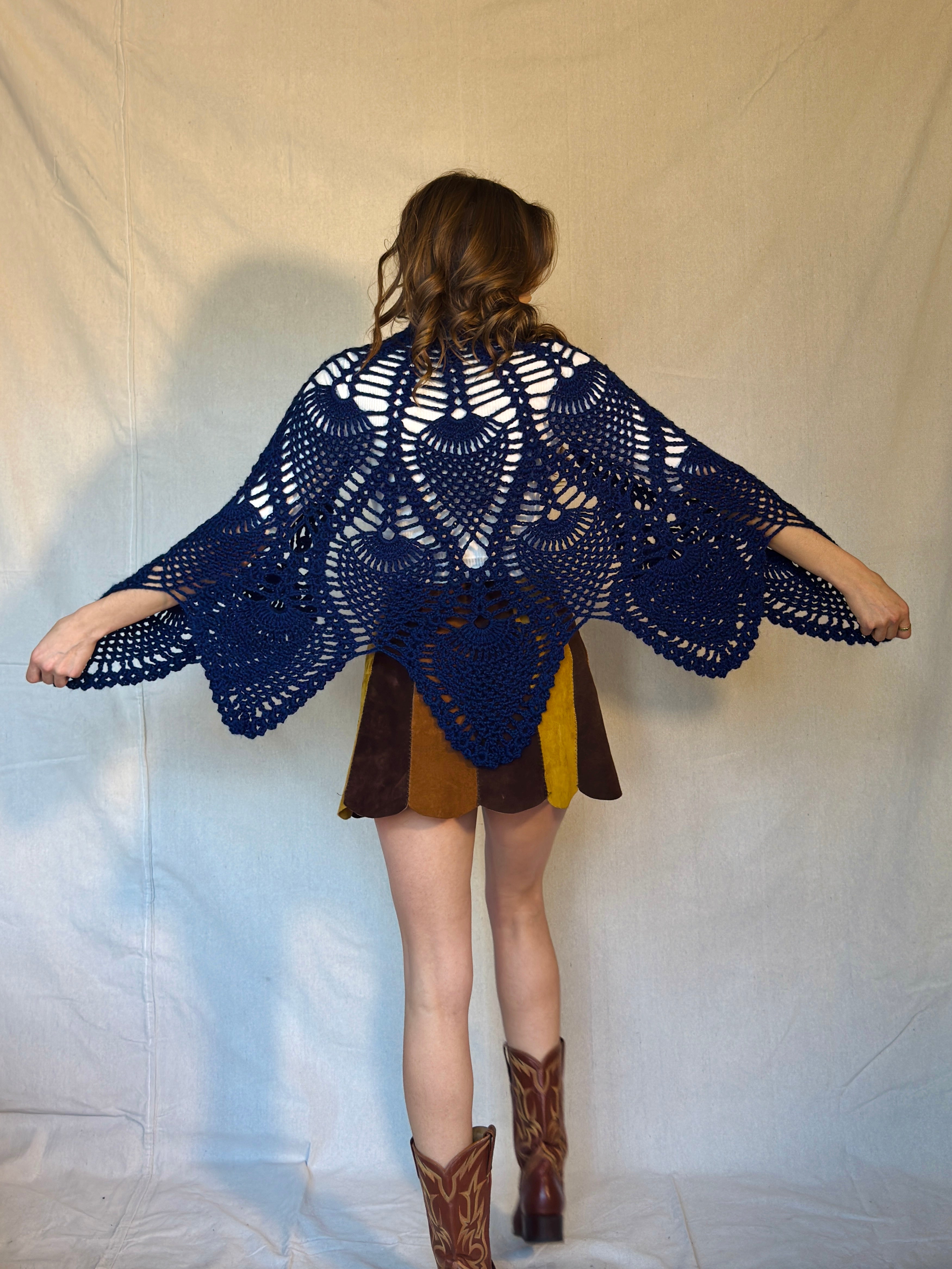 Sapphire Blue Shoulder Shawl