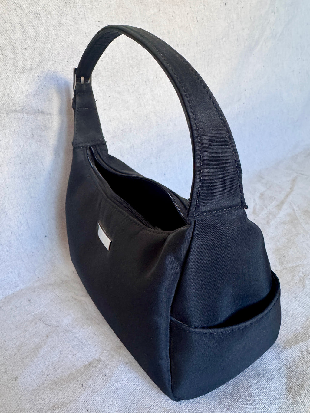 Y2K Black Baguette Handbag