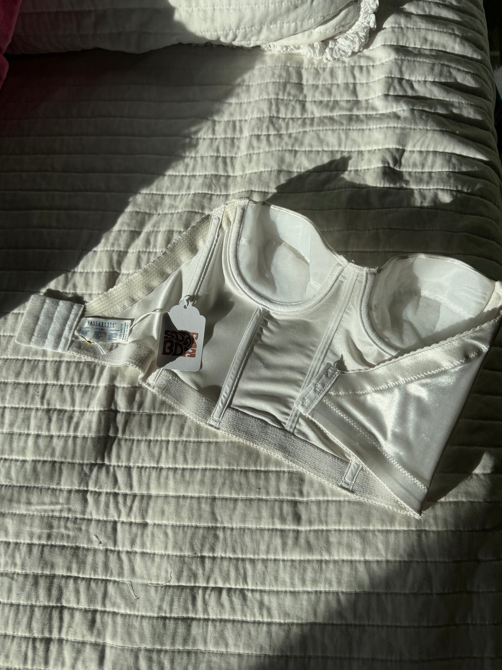 90s White Satin Bustier