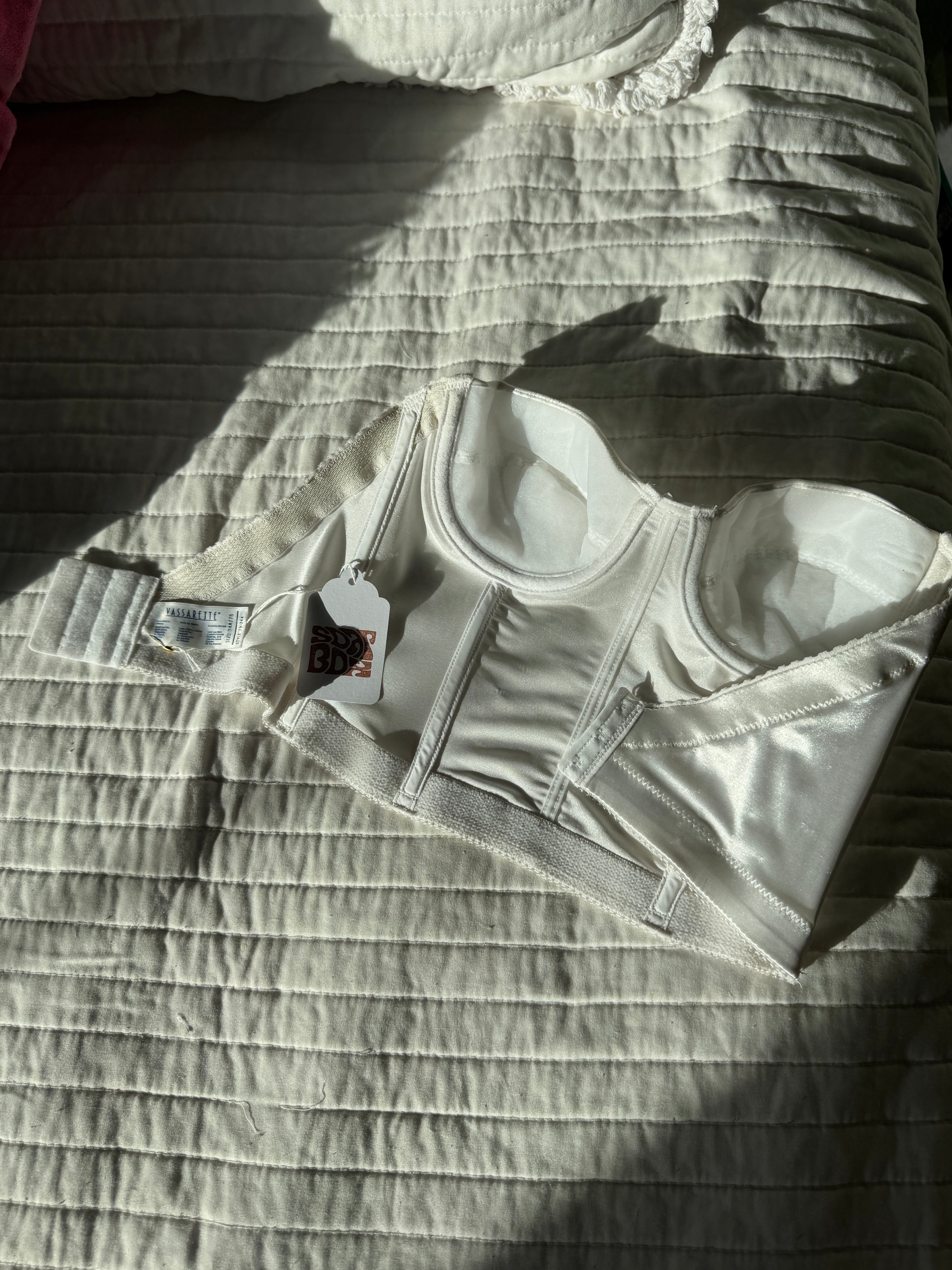 90s White Satin Bustier