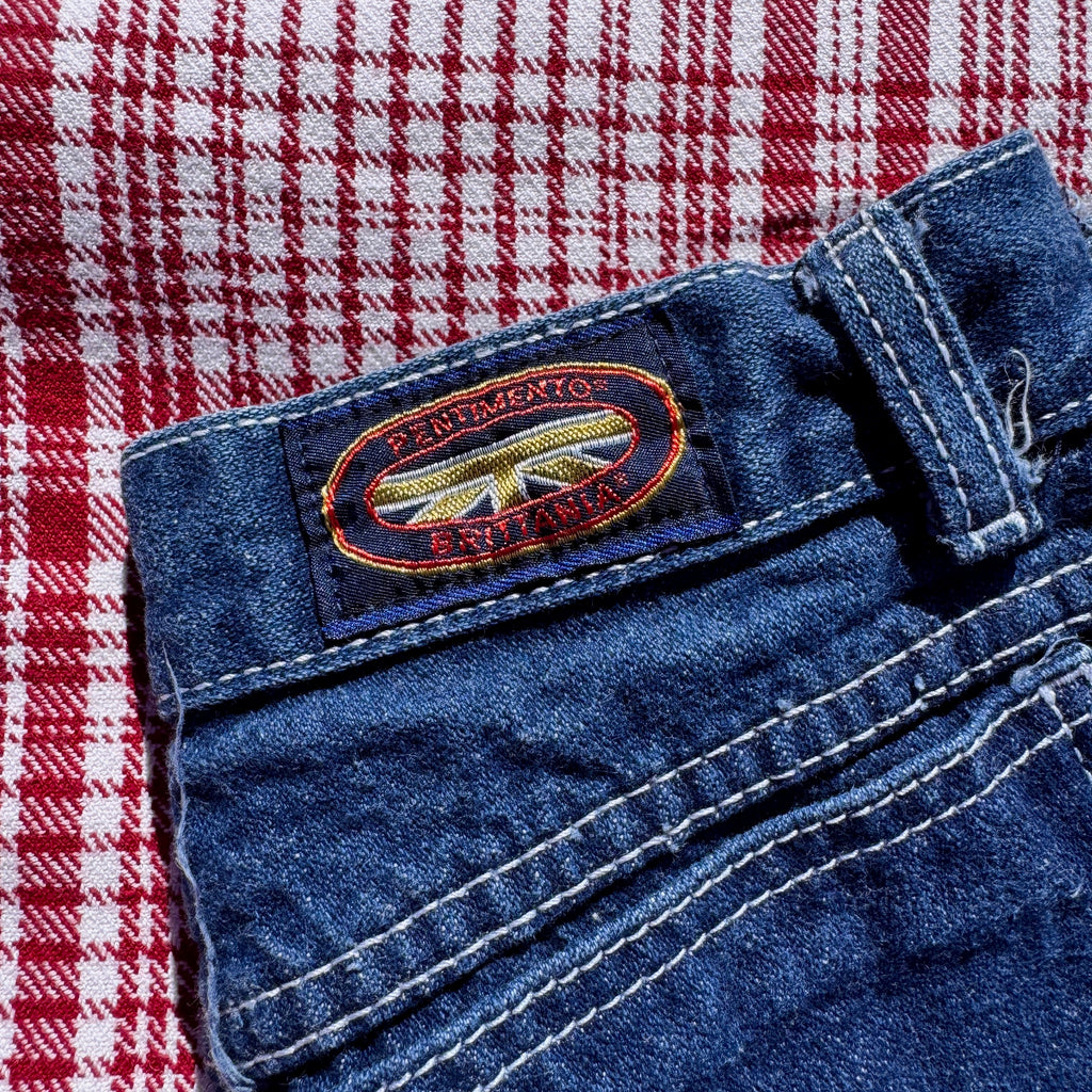 80s Dark Wash High Waisted Brittania Jeans